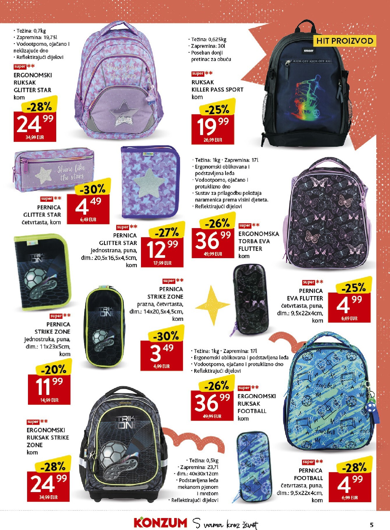 konzum - Aktualni katalog Konzum - Katalog škola od ponedjeljka, 17.08.2026 do nedjelje, 20.09.2026 - page: 5