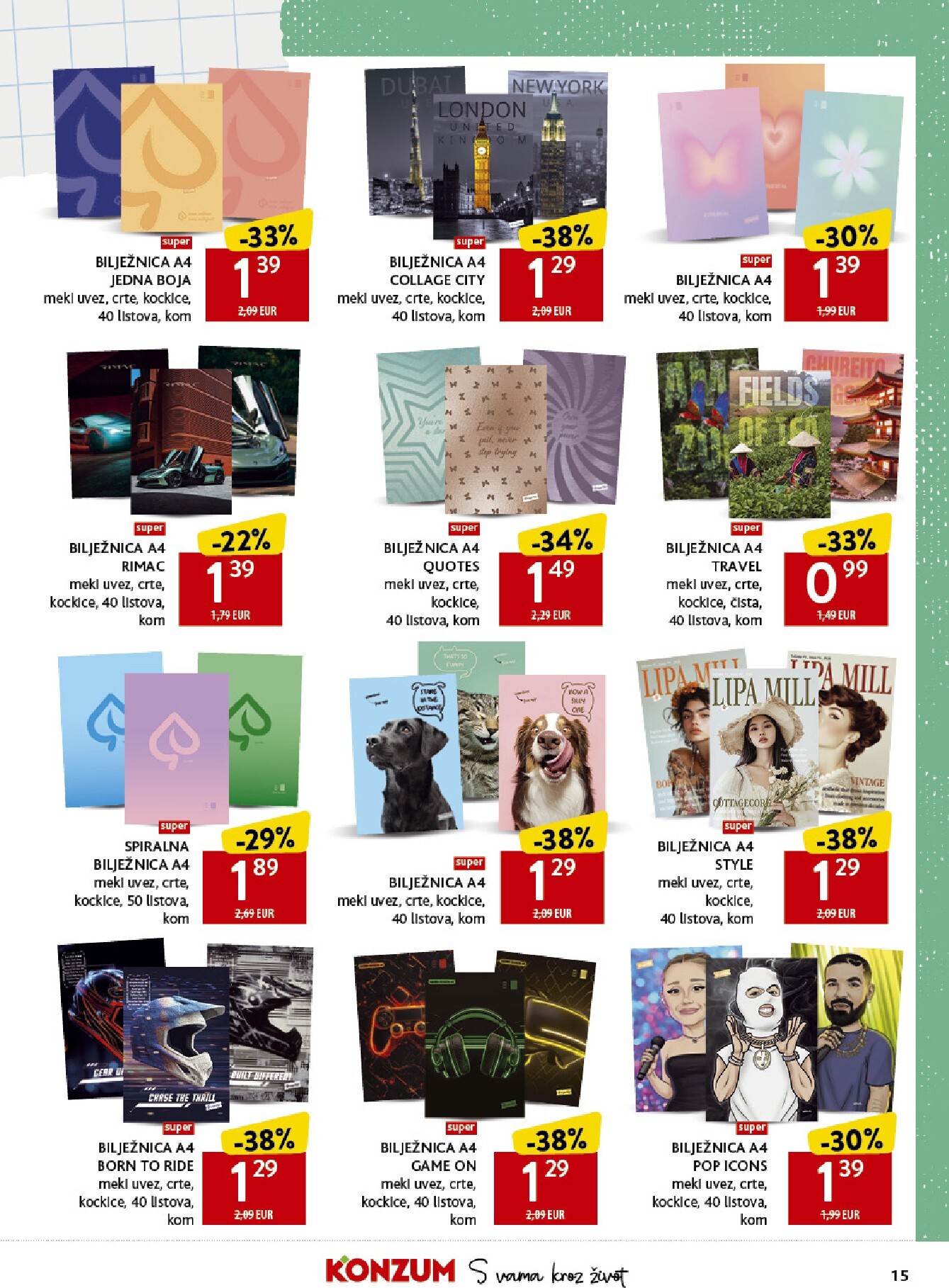 konzum - Aktualni katalog Konzum - Katalog škola od ponedjeljka, 17.08.2026 do nedjelje, 20.09.2026 - page: 15