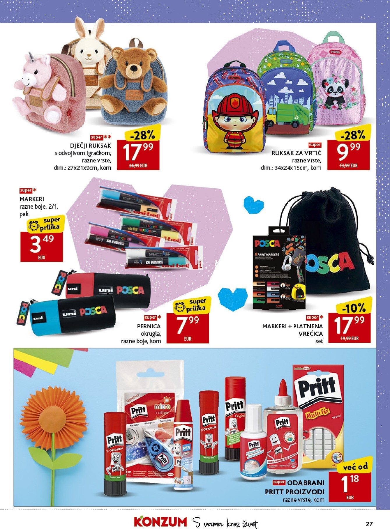 konzum - Aktualni katalog Konzum - Katalog škola od ponedjeljka, 17.08.2026 do nedjelje, 20.09.2026 - page: 27