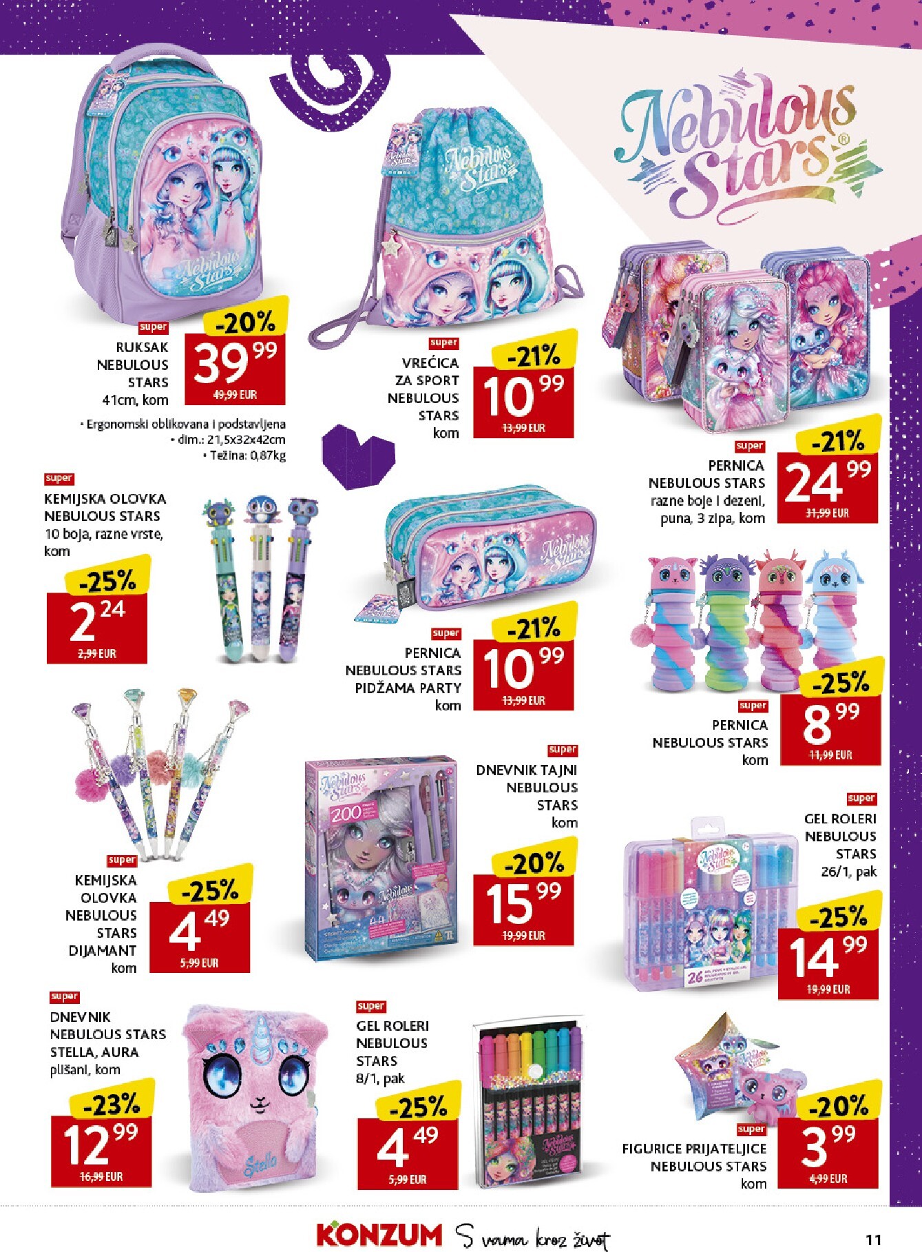 konzum - Aktualni katalog Konzum - Katalog škola od ponedjeljka, 17.08.2026 do nedjelje, 20.09.2026 - page: 11