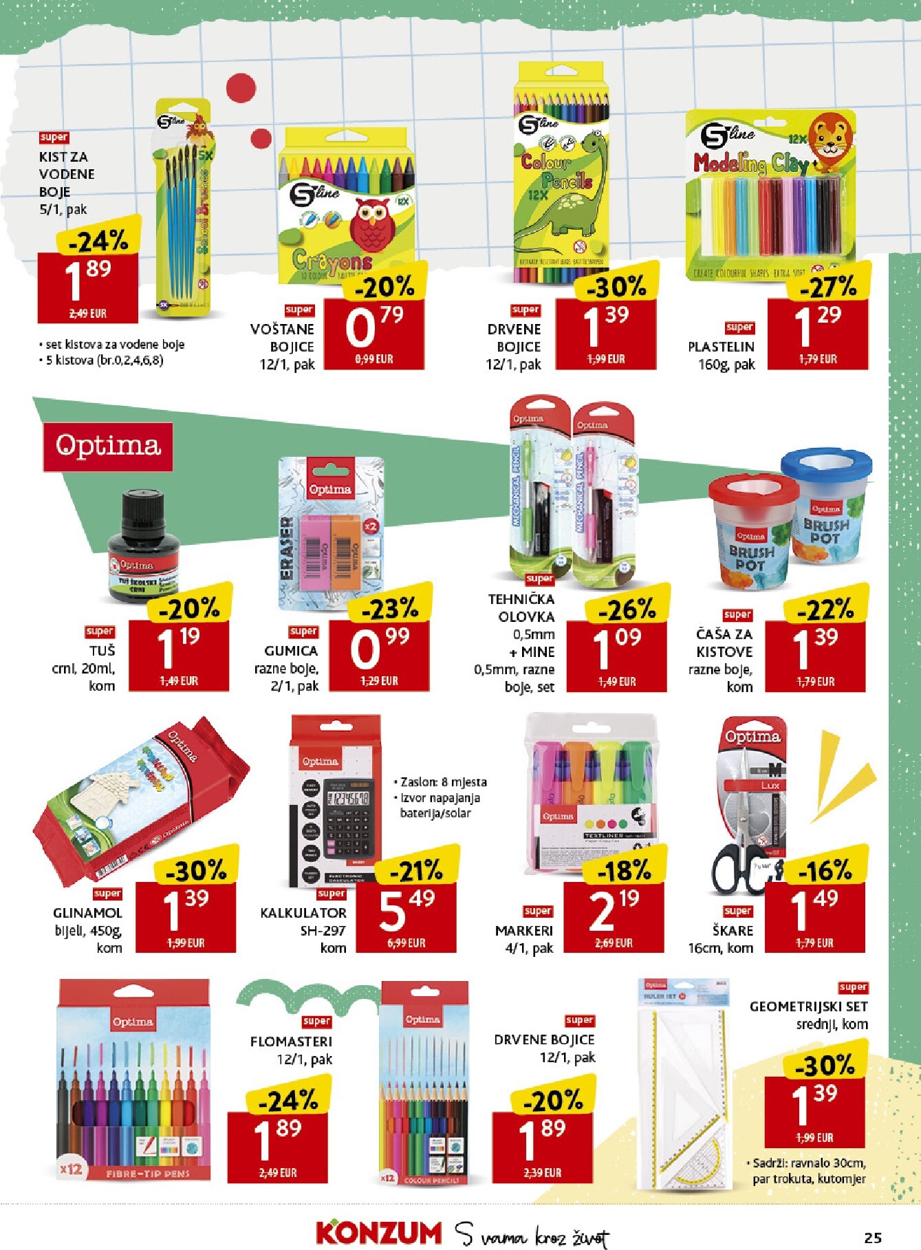 konzum - Aktualni katalog Konzum - Katalog škola od ponedjeljka, 17.08.2026 do nedjelje, 20.09.2026 - page: 25