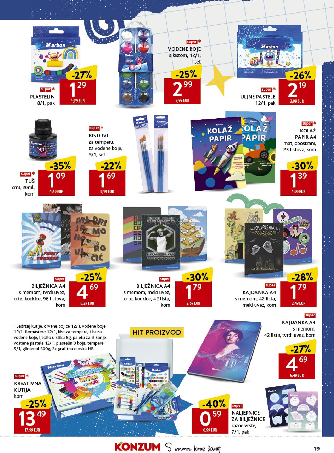 konzum - Aktualni katalog Konzum - Katalog škola od ponedjeljka, 17.08.2026 do nedjelje, 20.09.2026 - page: 19
