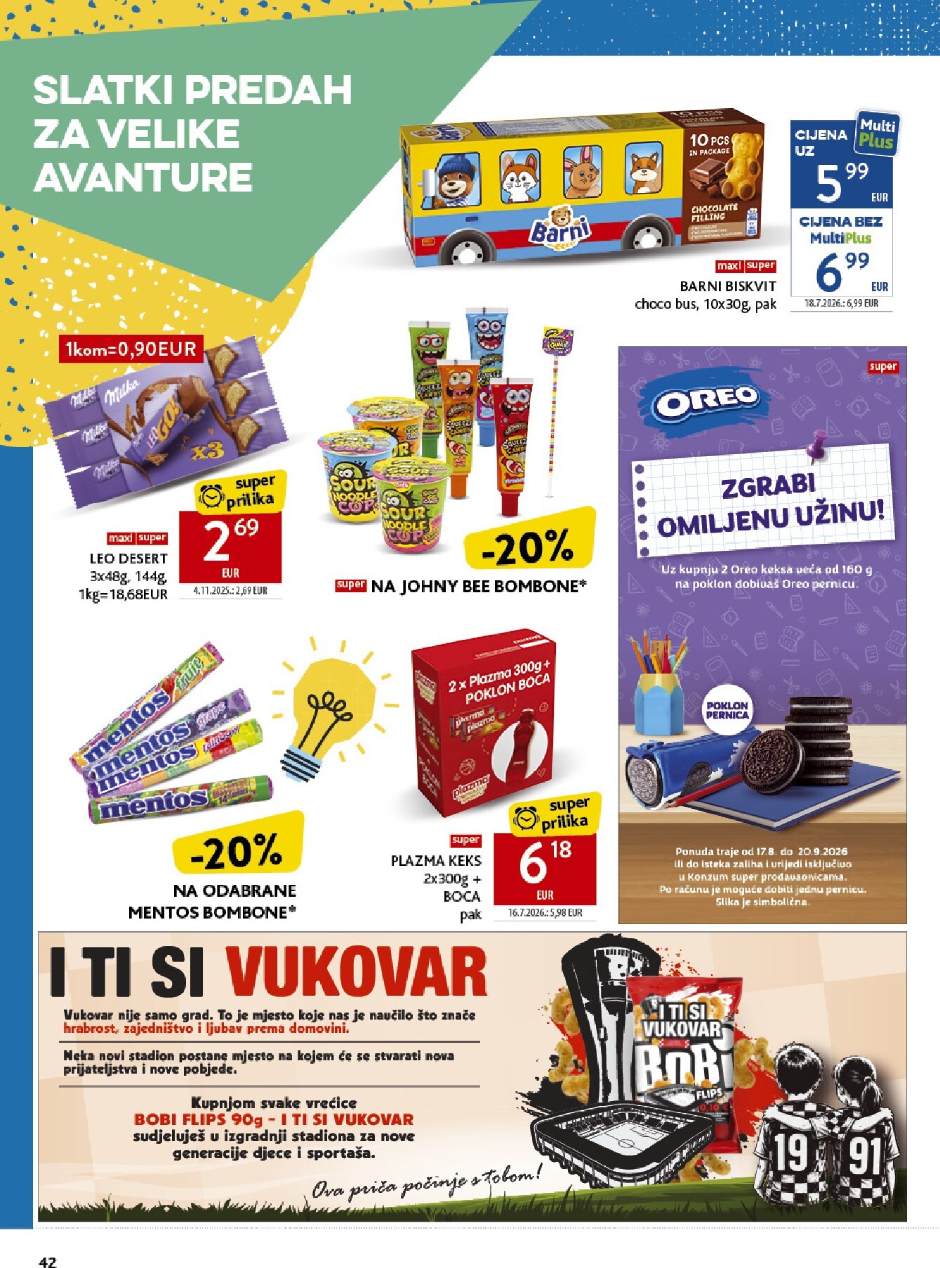 konzum - Aktualni katalog Konzum - Katalog škola od ponedjeljka, 17.08.2026 do nedjelje, 20.09.2026 - page: 42