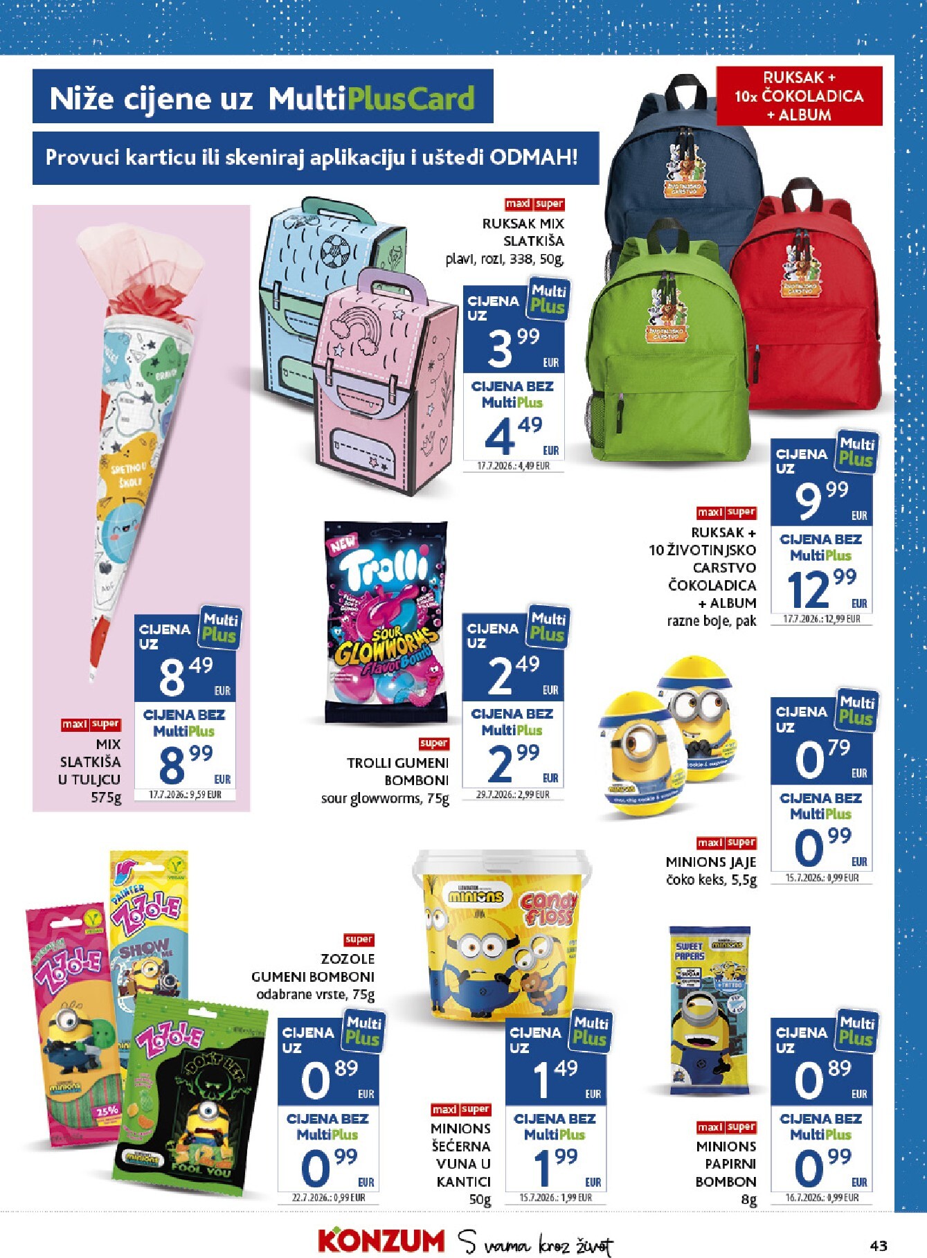 konzum - Aktualni katalog Konzum - Katalog škola od ponedjeljka, 17.08.2026 do nedjelje, 20.09.2026 - page: 43