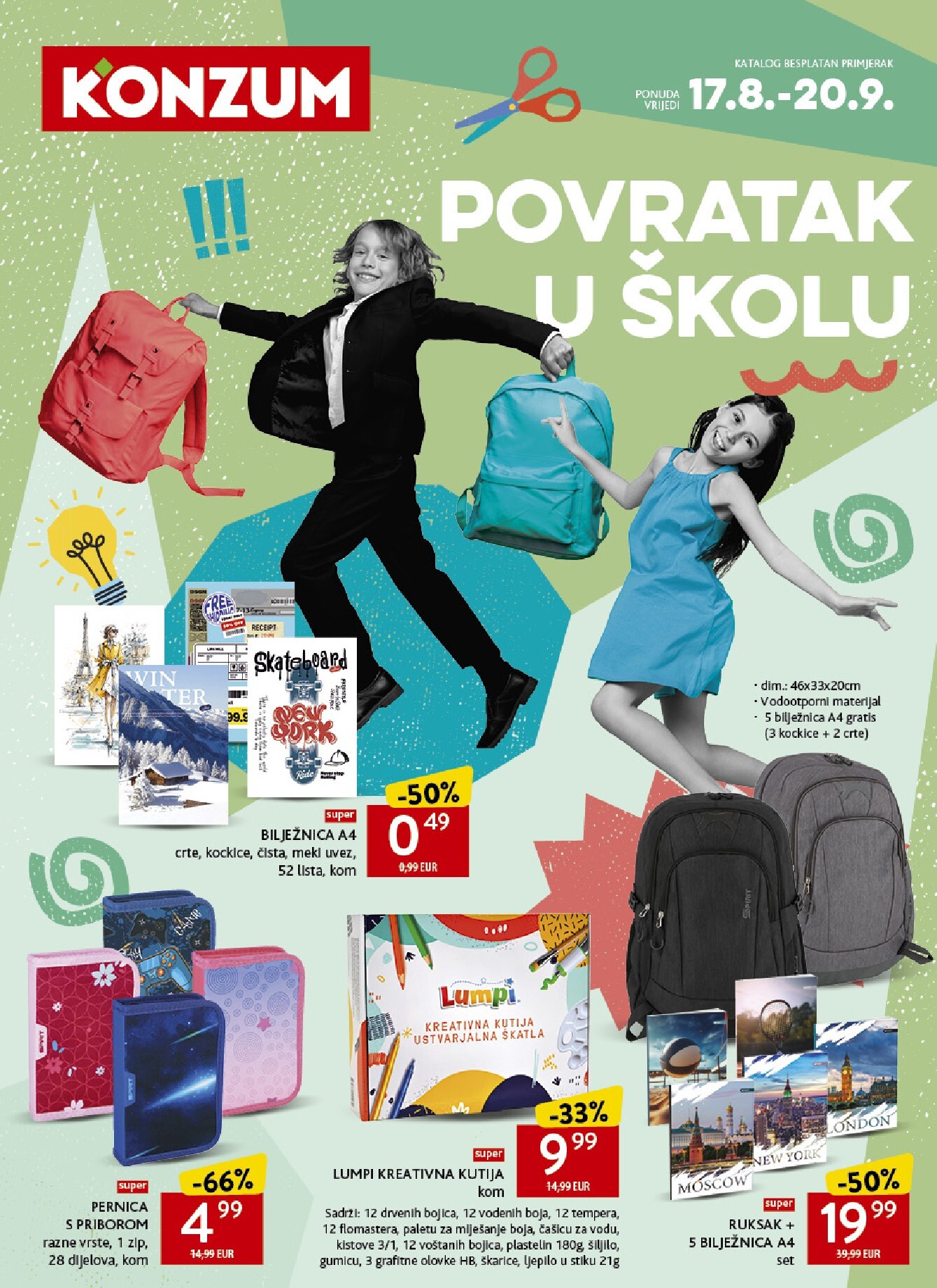 konzum - Aktualni katalog Konzum - Katalog škola od ponedjeljka, 17.08.2026 do nedjelje, 20.09.2026