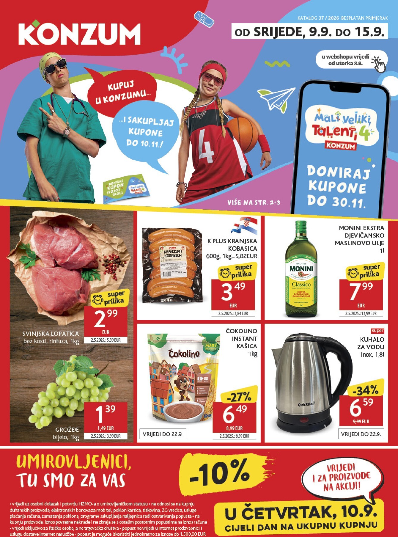 konzum - Novi Konzum katalog od srijede, 09.09.2026 do utorka, 15.09.2026 - page: 1