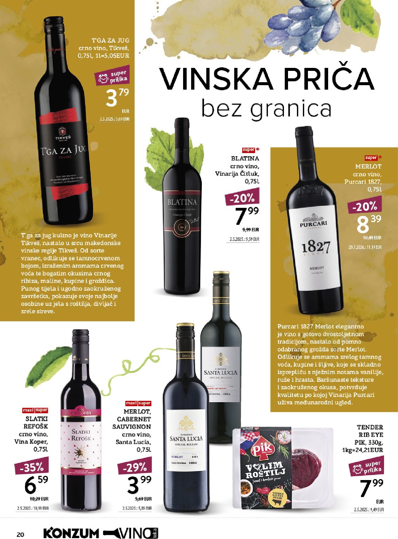 konzum - Aktualni katalog Konzum - Vinoteka od ponedjeljka, 12.10.2026 do nedjelje, 25.10.2026 - page: 20