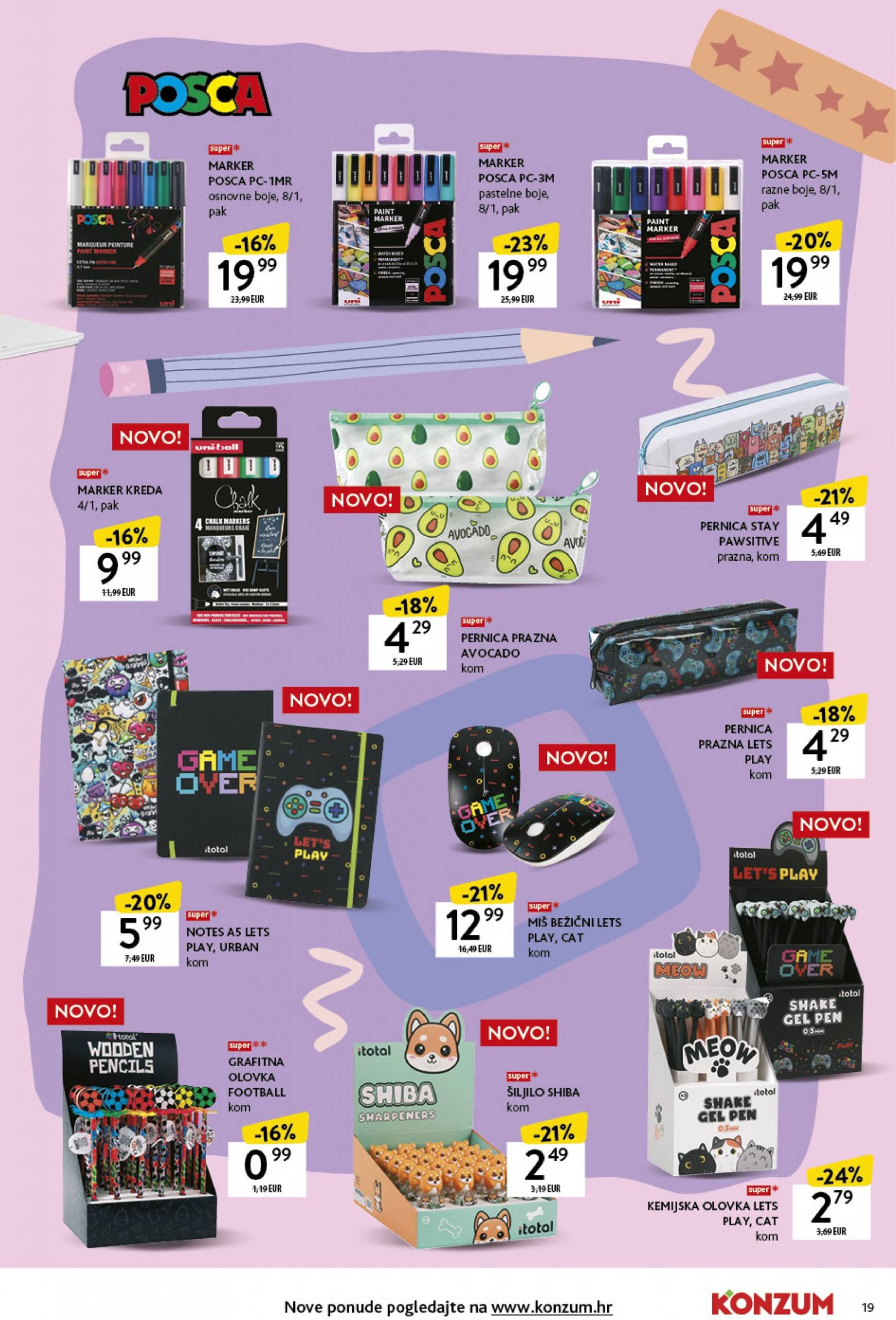 konzum - Novi katalog Konzum - Katalog škola 19.08. - 22.09. - page: 19