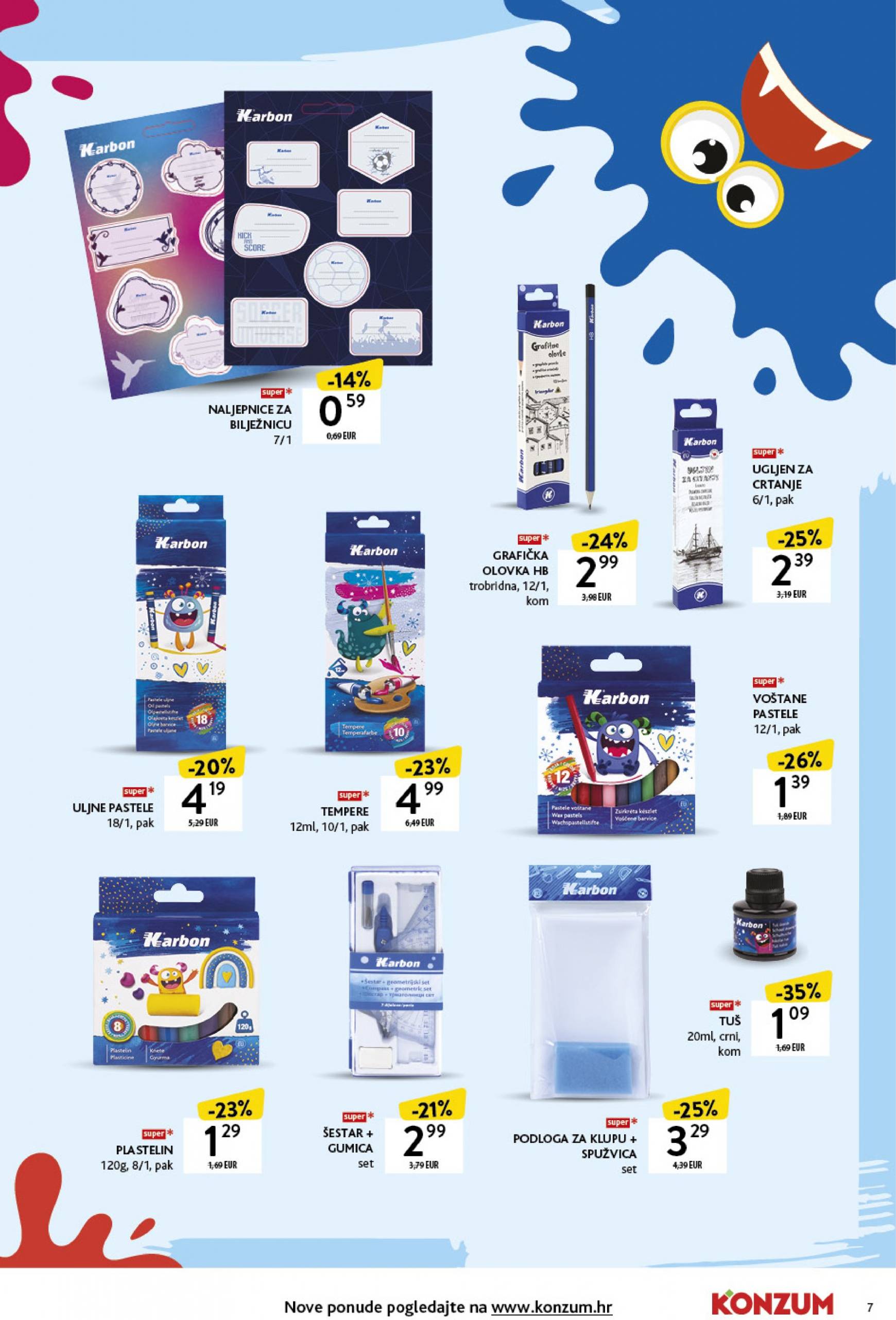 konzum - Novi katalog Konzum - Katalog škola 19.08. - 22.09. - page: 7