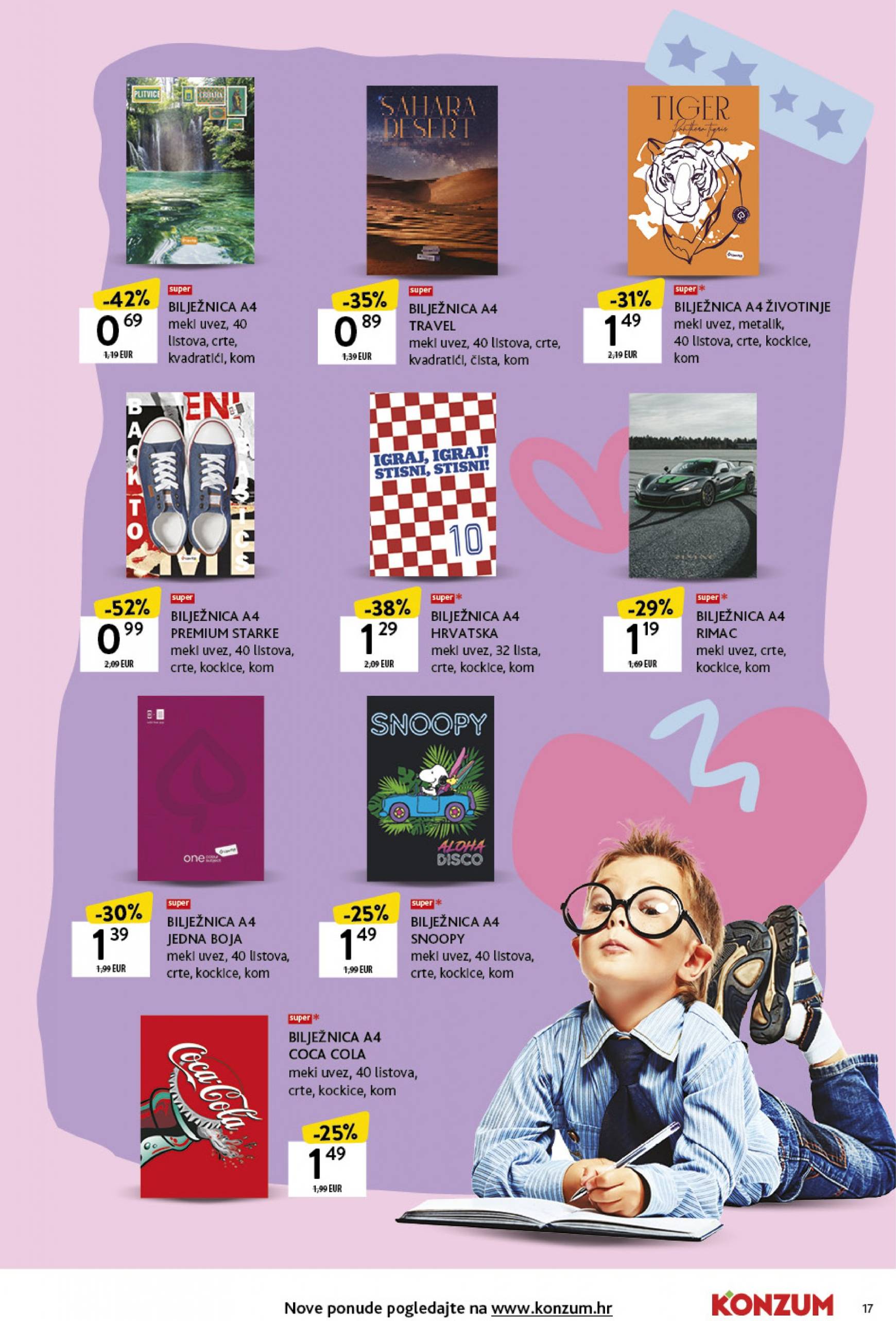 konzum - Novi katalog Konzum - Katalog škola 19.08. - 22.09. - page: 17