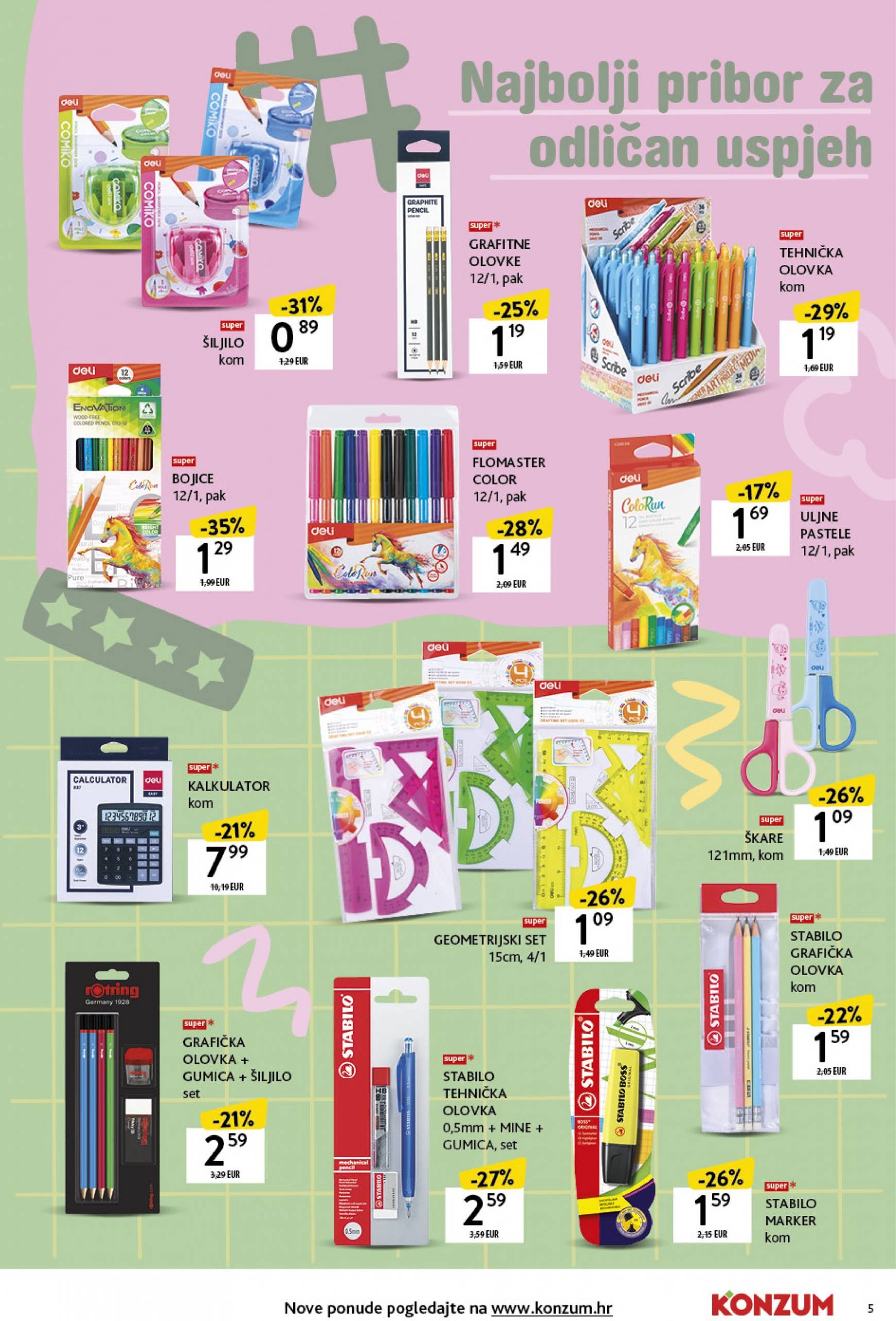 konzum - Novi katalog Konzum - Katalog škola 19.08. - 22.09. - page: 5