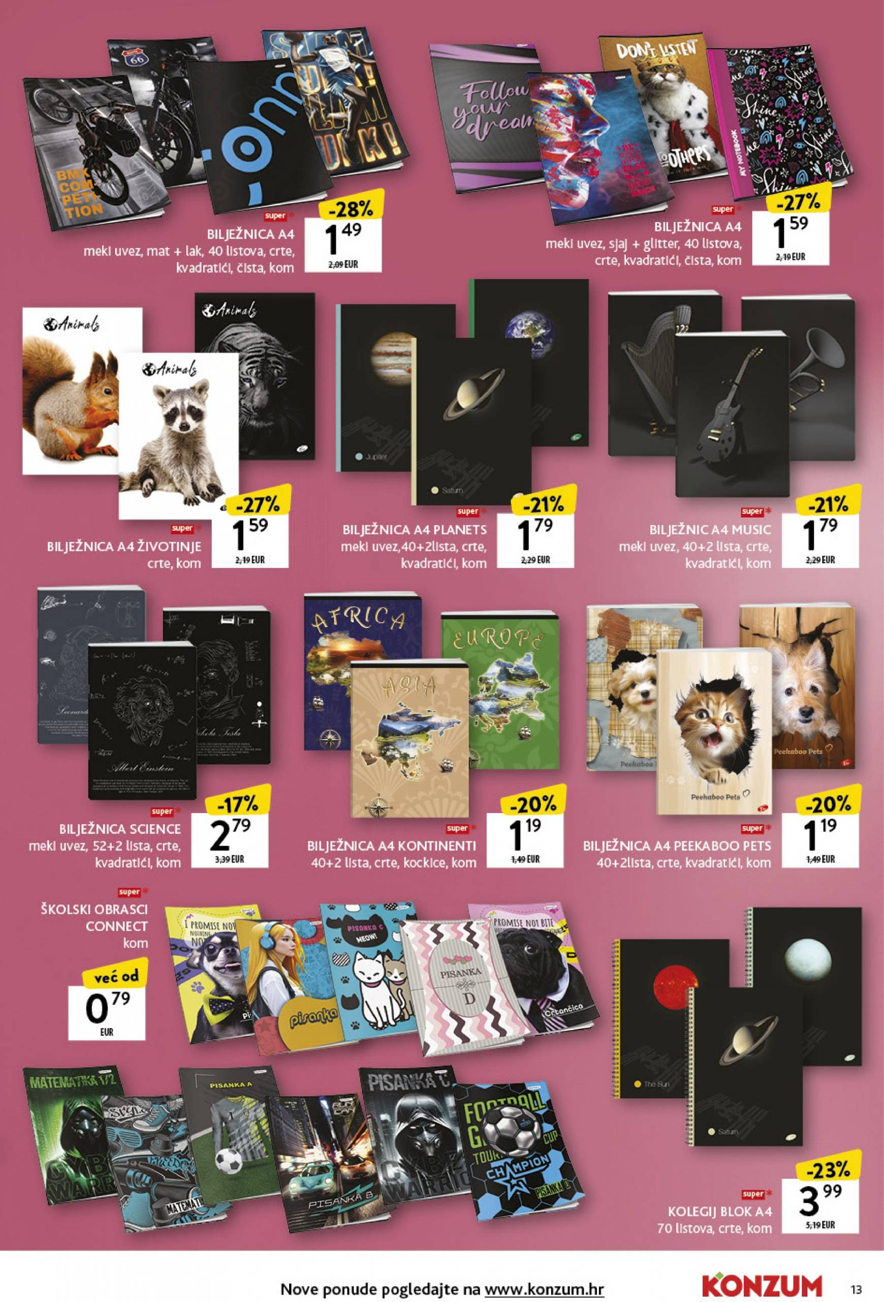 konzum - Novi katalog Konzum - Katalog škola 19.08. - 22.09. - page: 13