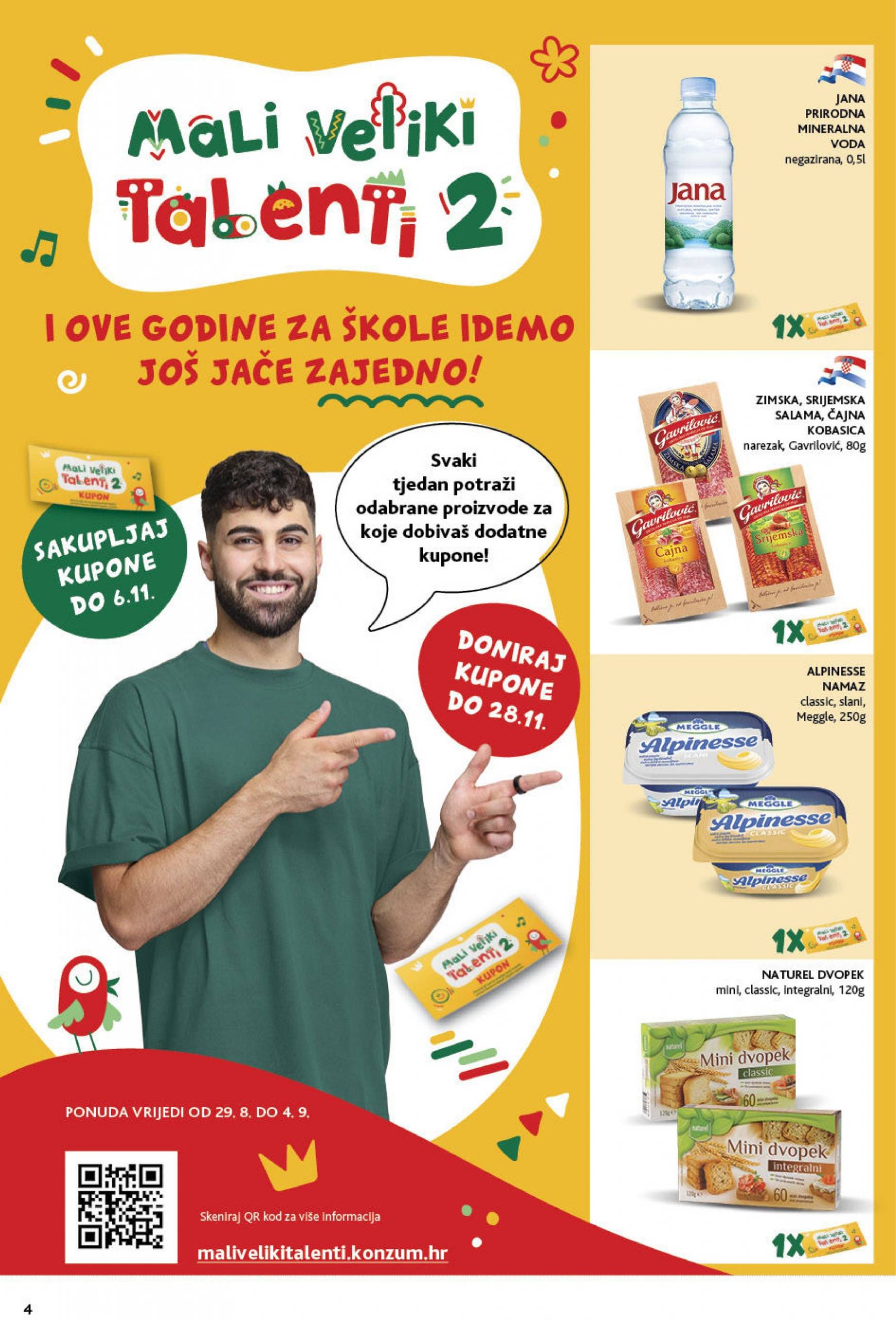 konzum - Novi katalog Konzum 29.08. - 04.09. - page: 4