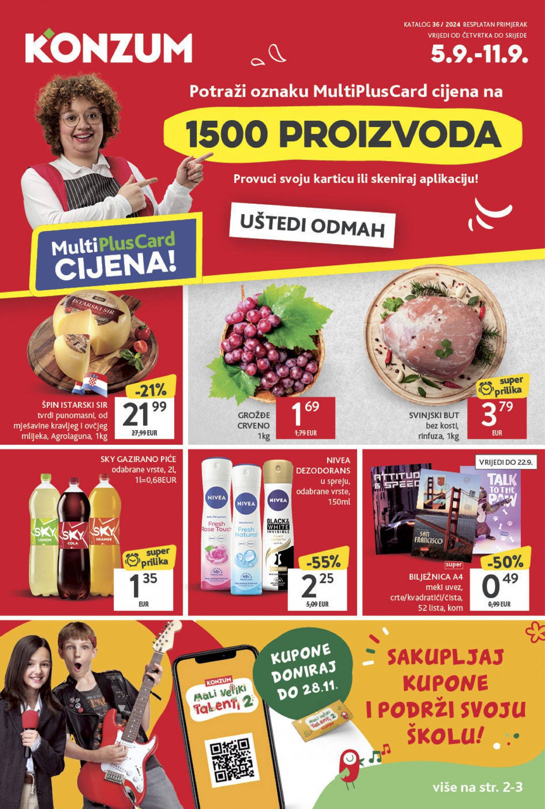 konzum - Novi katalog Konzum 05.09. - 11.09. - page: 1