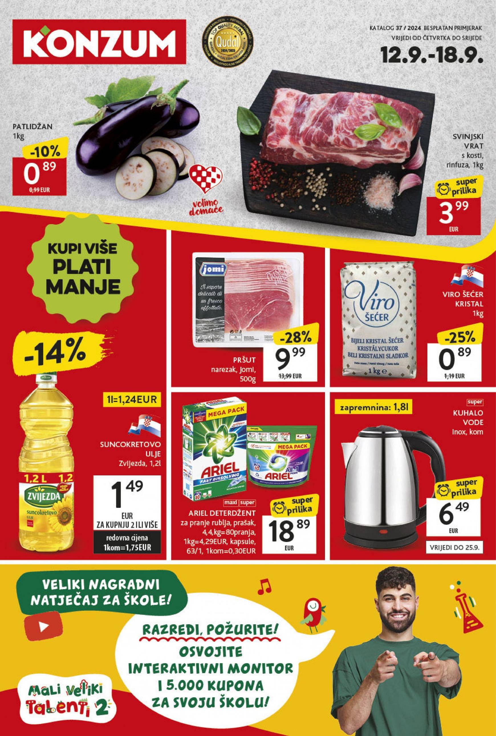 konzum - Novi katalog Konzum 12.09. - 18.09. - page: 1