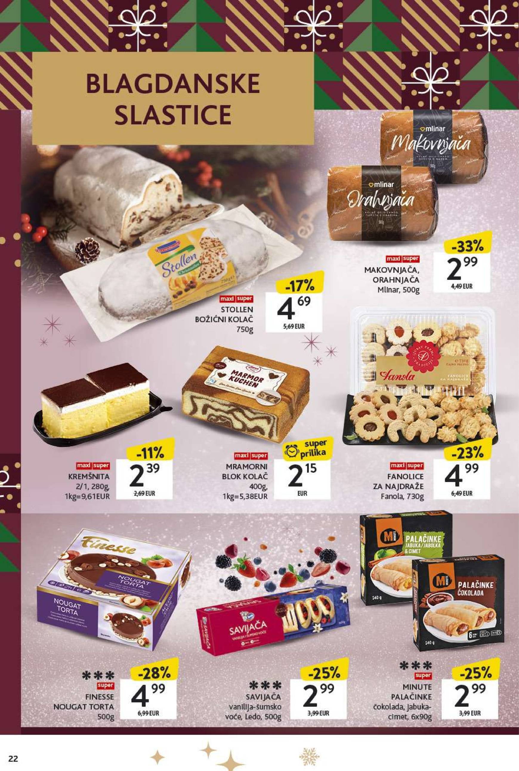 konzum - Konzum - Katalog Kolači katalog vrijedi od 02.12. do 24.12. - page: 22