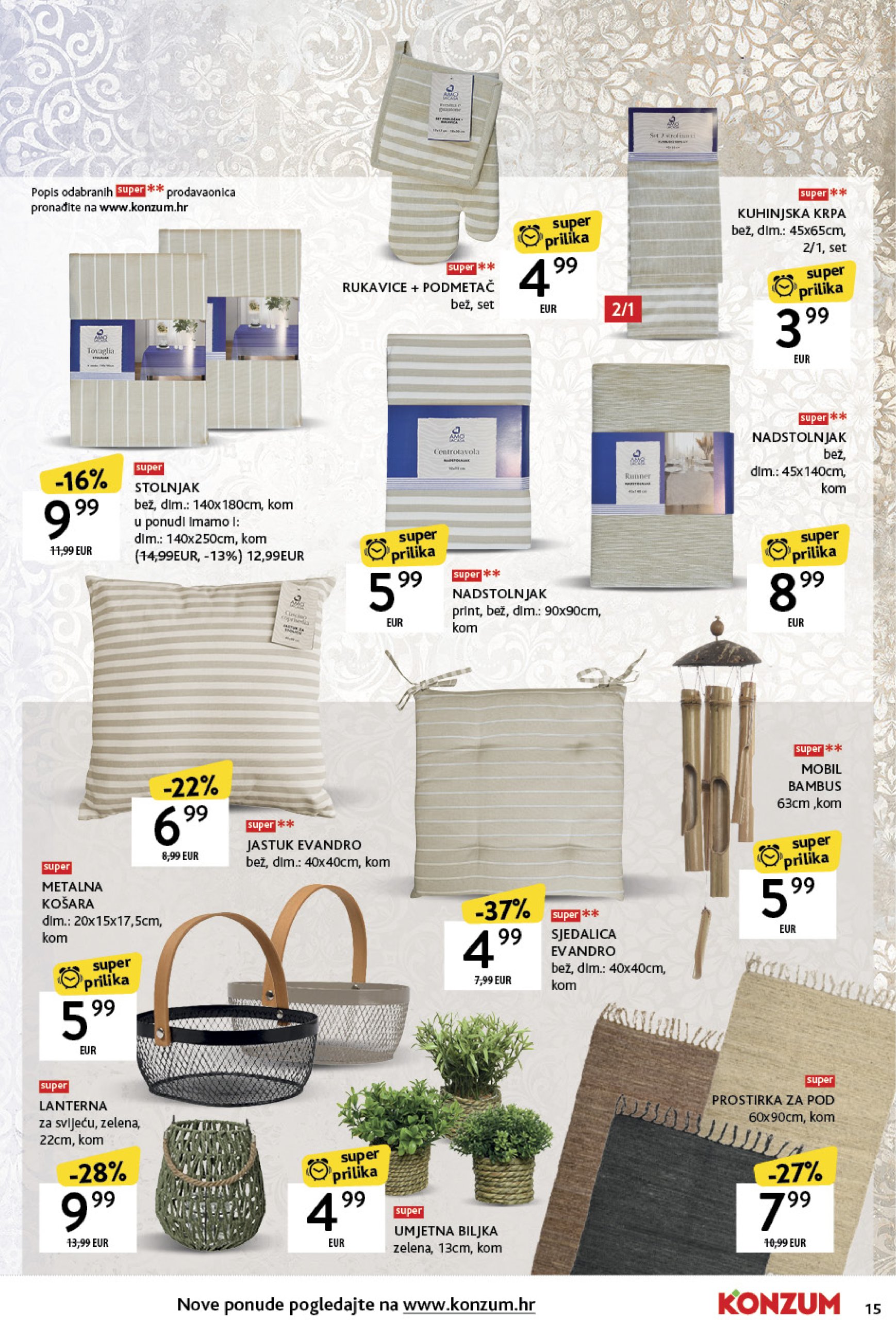 konzum - Konzum - Katalog uređenje doma katalog vrijedi od 28.04. do 01.06. - page: 15