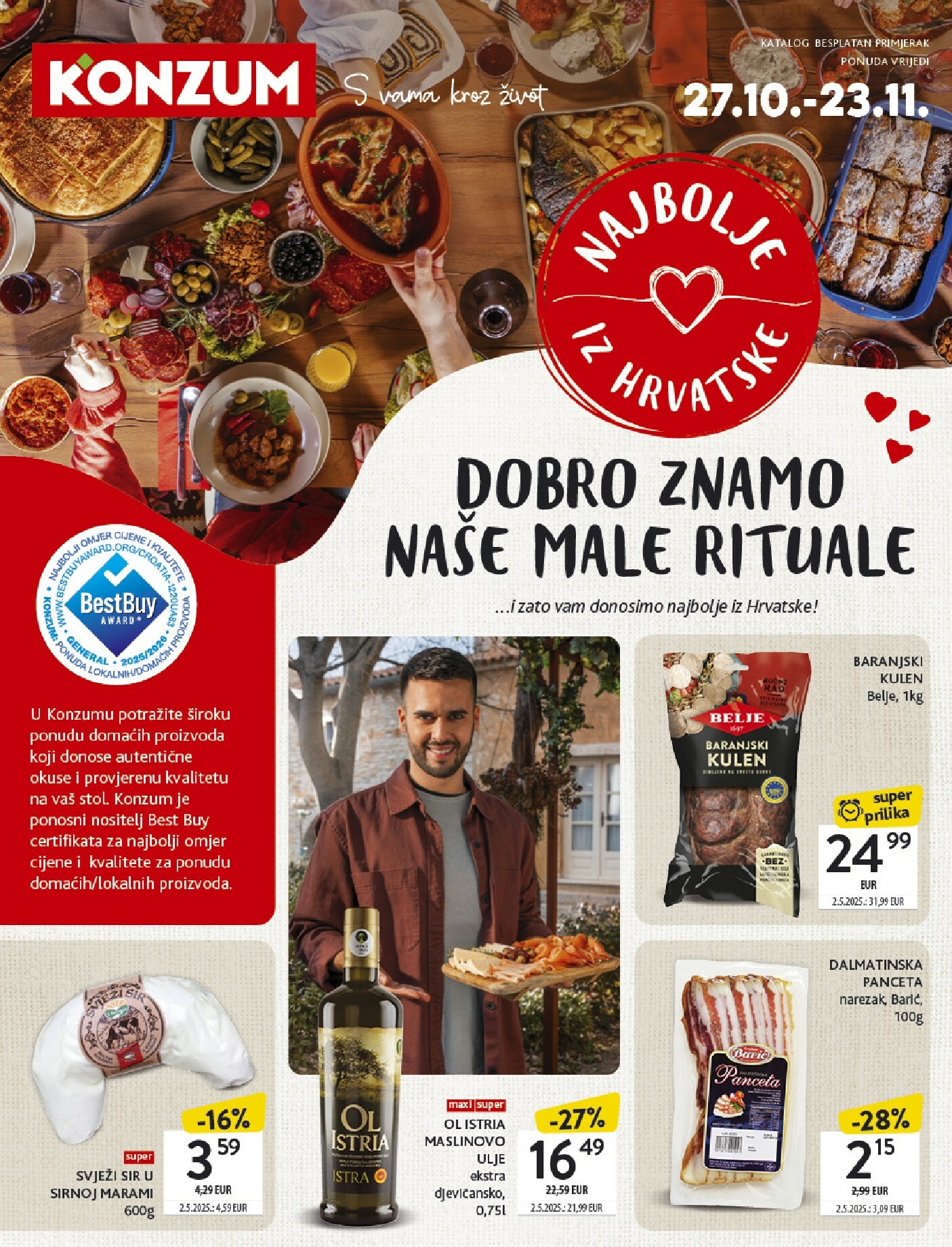 konzum - Prelistajte katalog Konzum - Katalog Najbolje iz Hrvatske, vrijedi od 27.10. do 23.11.