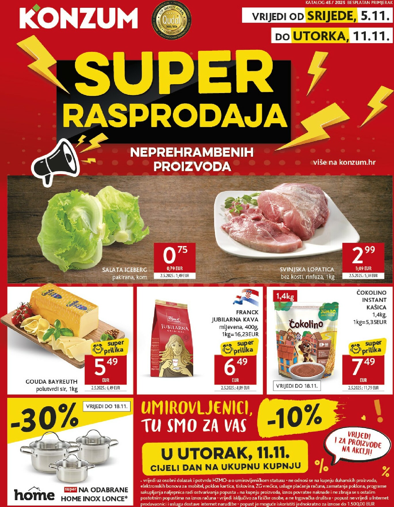 konzum - Prelistajte katalog Konzum, vrijedi od 05.11. do 11.11.