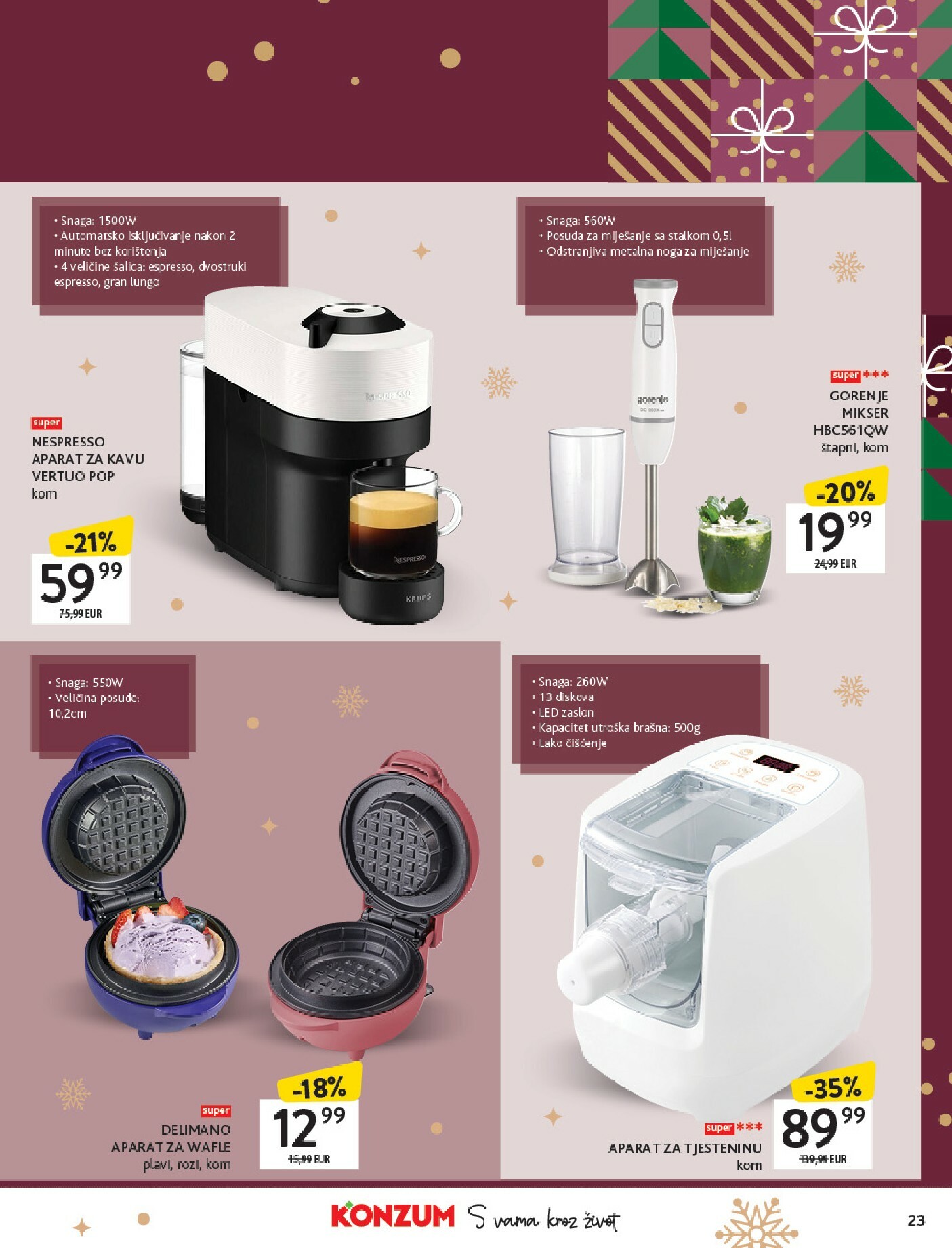 konzum - Prelistajte katalog Konzum - Katalog kolači, vrijedi od 01.12. do 24.12. - page: 23