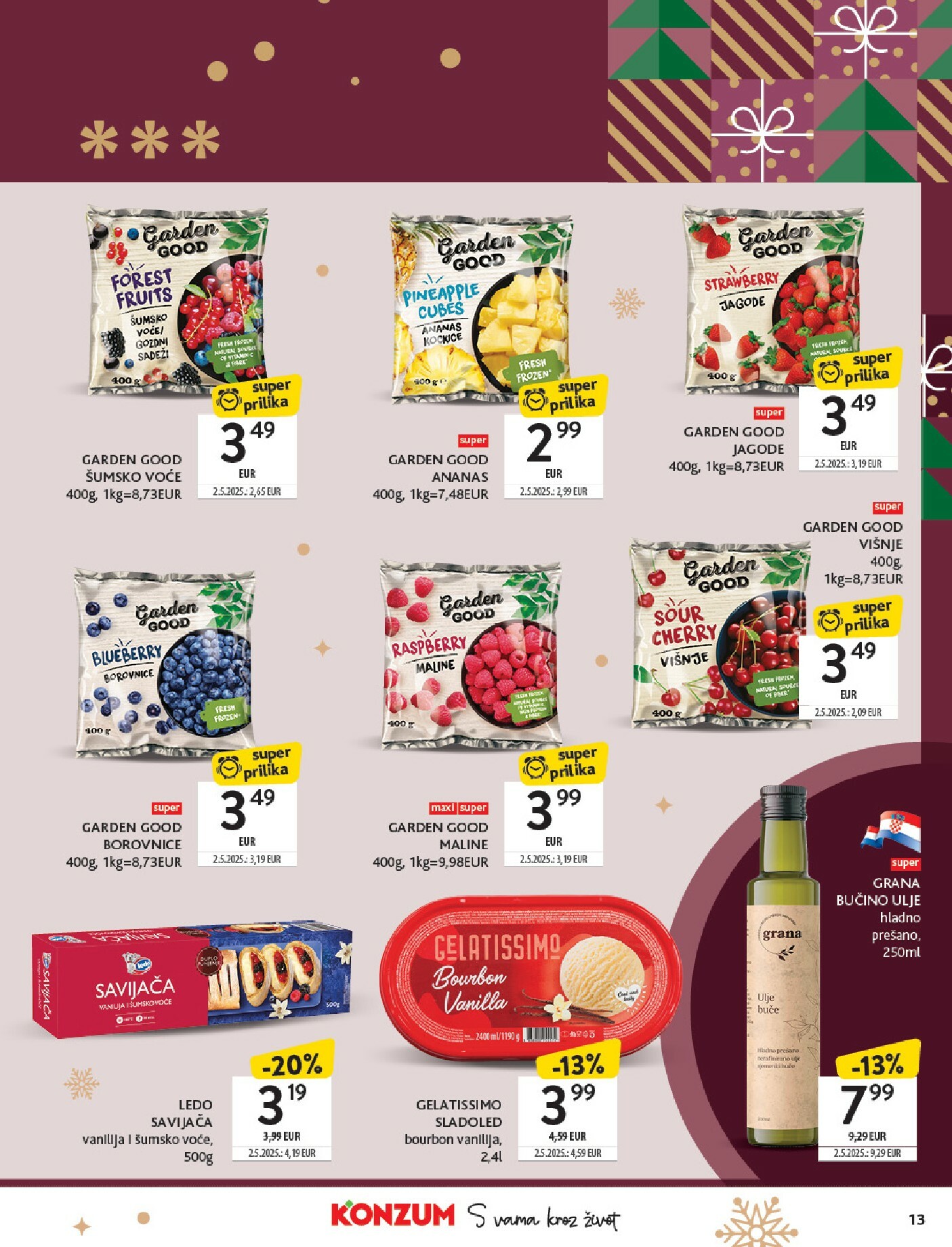 konzum - Prelistajte katalog Konzum - Katalog kolači, vrijedi od 01.12. do 24.12. - page: 13