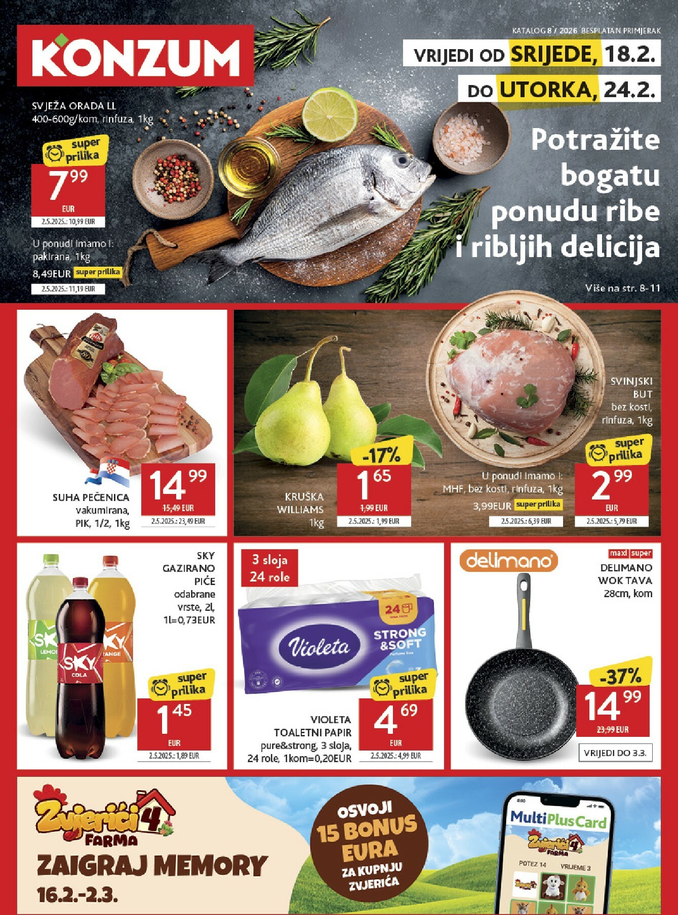 konzum - Prelistajte katalog Konzum, vrijedi od 18.02.2026 do 24.02.2026 - page: 1