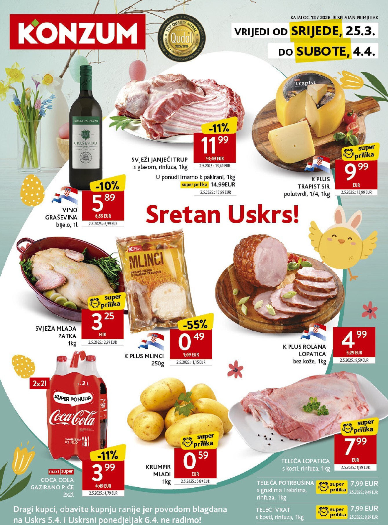 konzum - Prelistajte katalog Konzum, vrijedi od 25.03.2026 do 04.04.2026