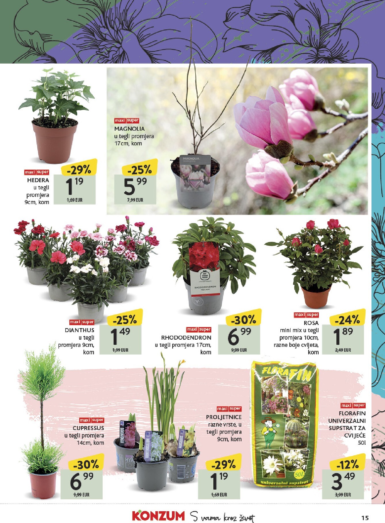konzum - Prelistajte katalog Konzum - Katalog Vrt, vrijedi od 23.03.2026 do 19.04.2026 - page: 15