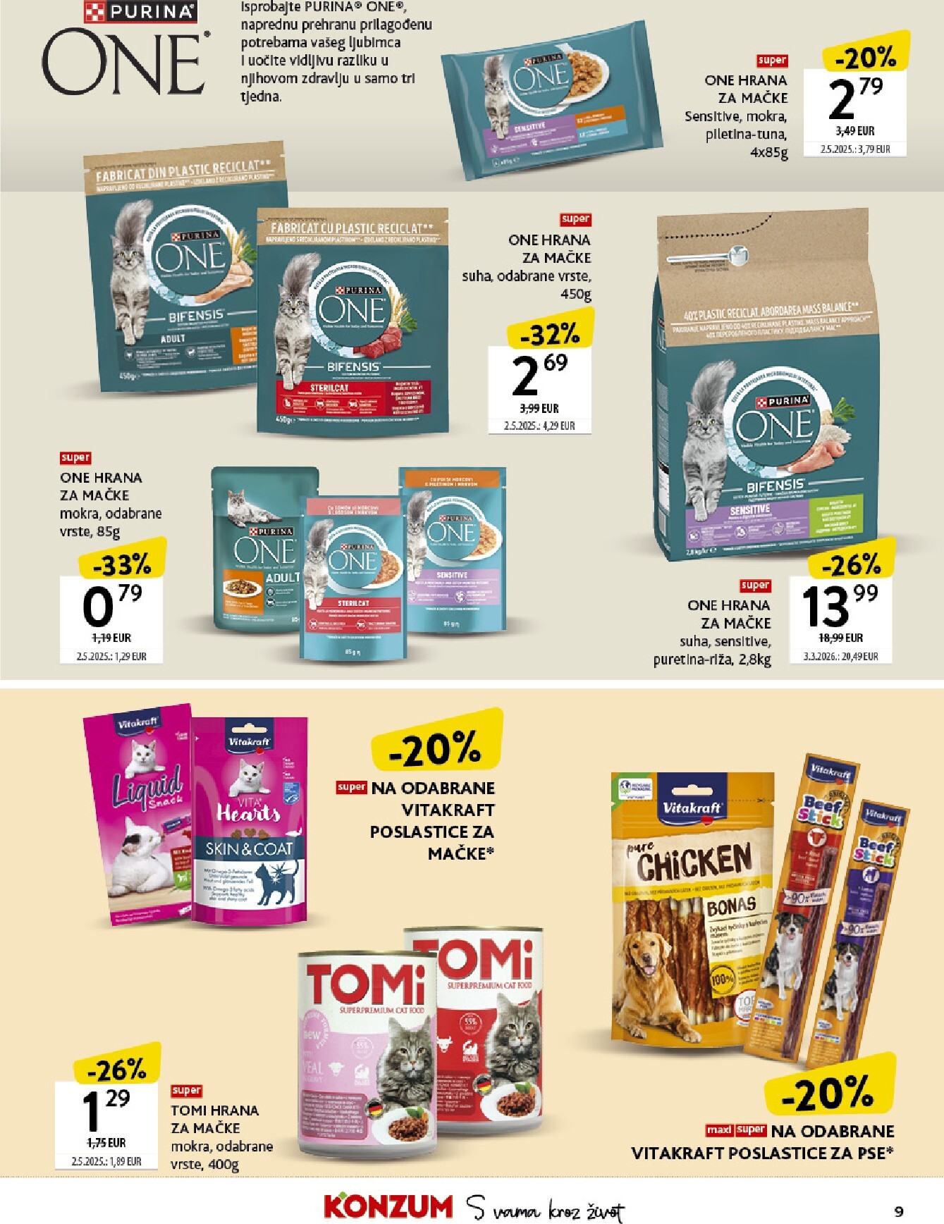 konzum - Aktualni Konzum - Tematski katalog ljubimci katalog vrijedi od ponedjeljka 13.04.2026 do nedjelje 03.05.2026 - page: 9