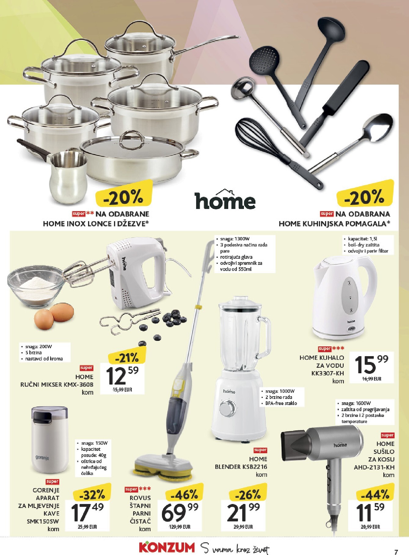 konzum - Aktualni Konzum - Katalog uređenje doma katalog vrijedi od ponedjeljka 27.04.2026 do nedjelje 31.05.2026 - page: 7
