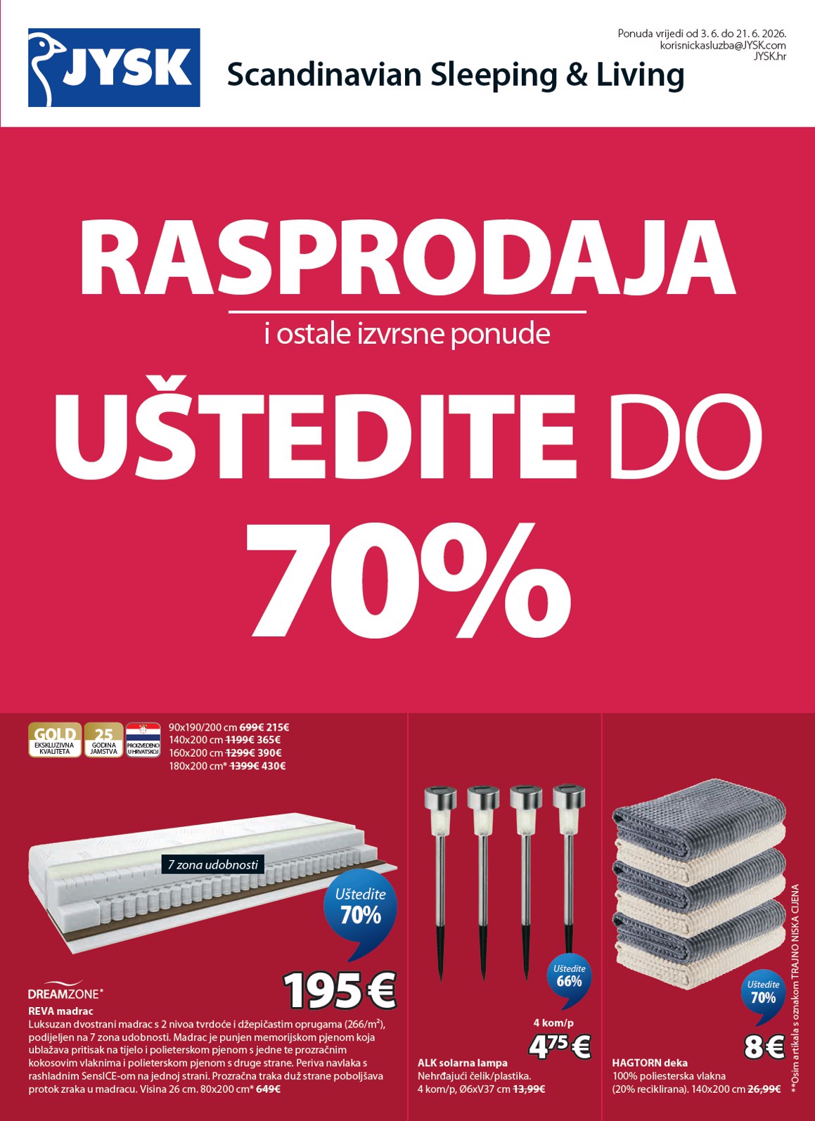jysk - Aktualni katalog JYSK od srijede, 03.06.2026 do nedjelje, 21.06.2026 - page: 1
