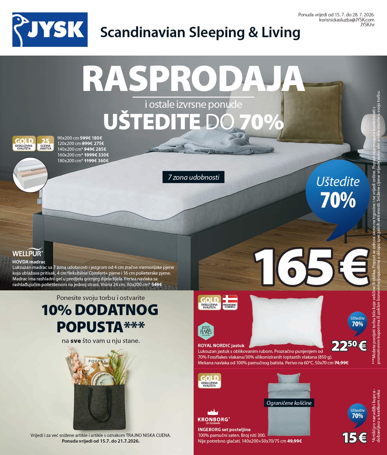 jysk - Aktualni katalog JYSK od srijede, 15.07.2026 do utorka, 28.07.2026 - page: 1