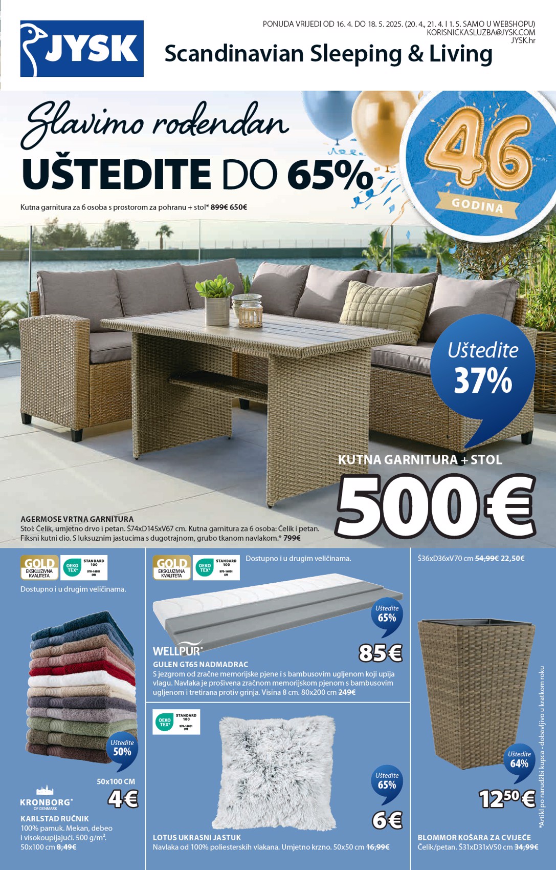 jysk - JYSK katalog vrijedi od 16.04. do 18.05.