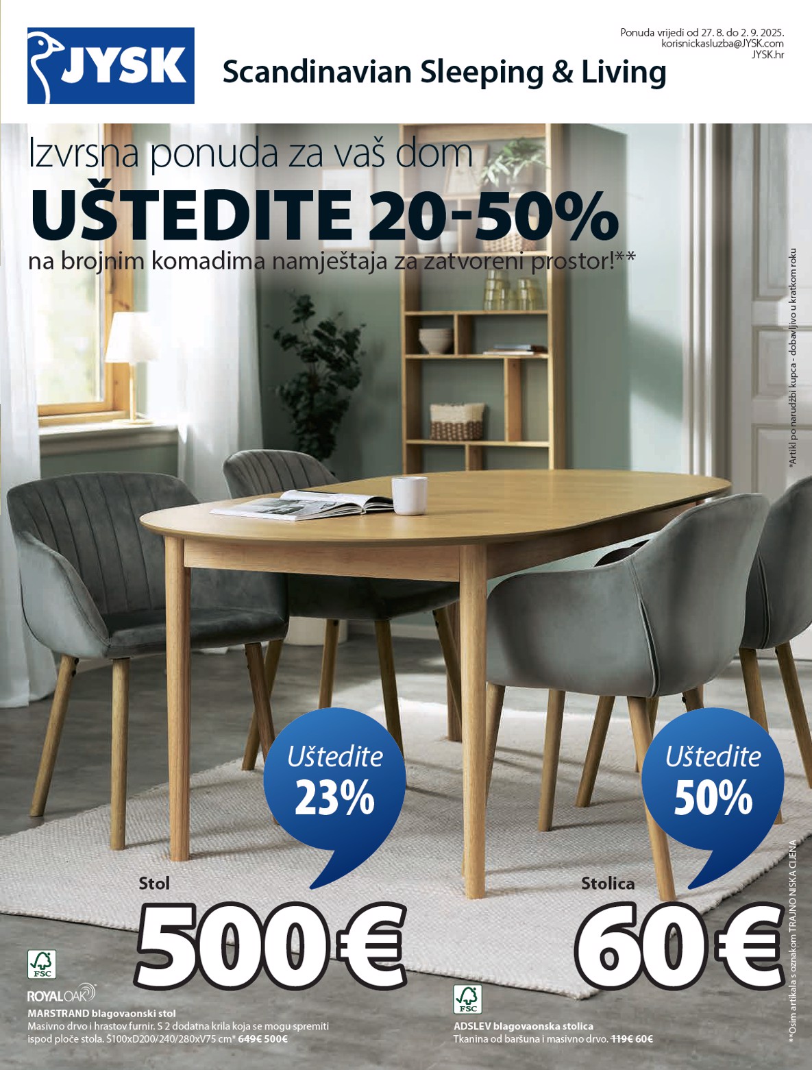 jysk - Prelistajte katalog JYSK, vrijedi od 27.08. do 02.09.