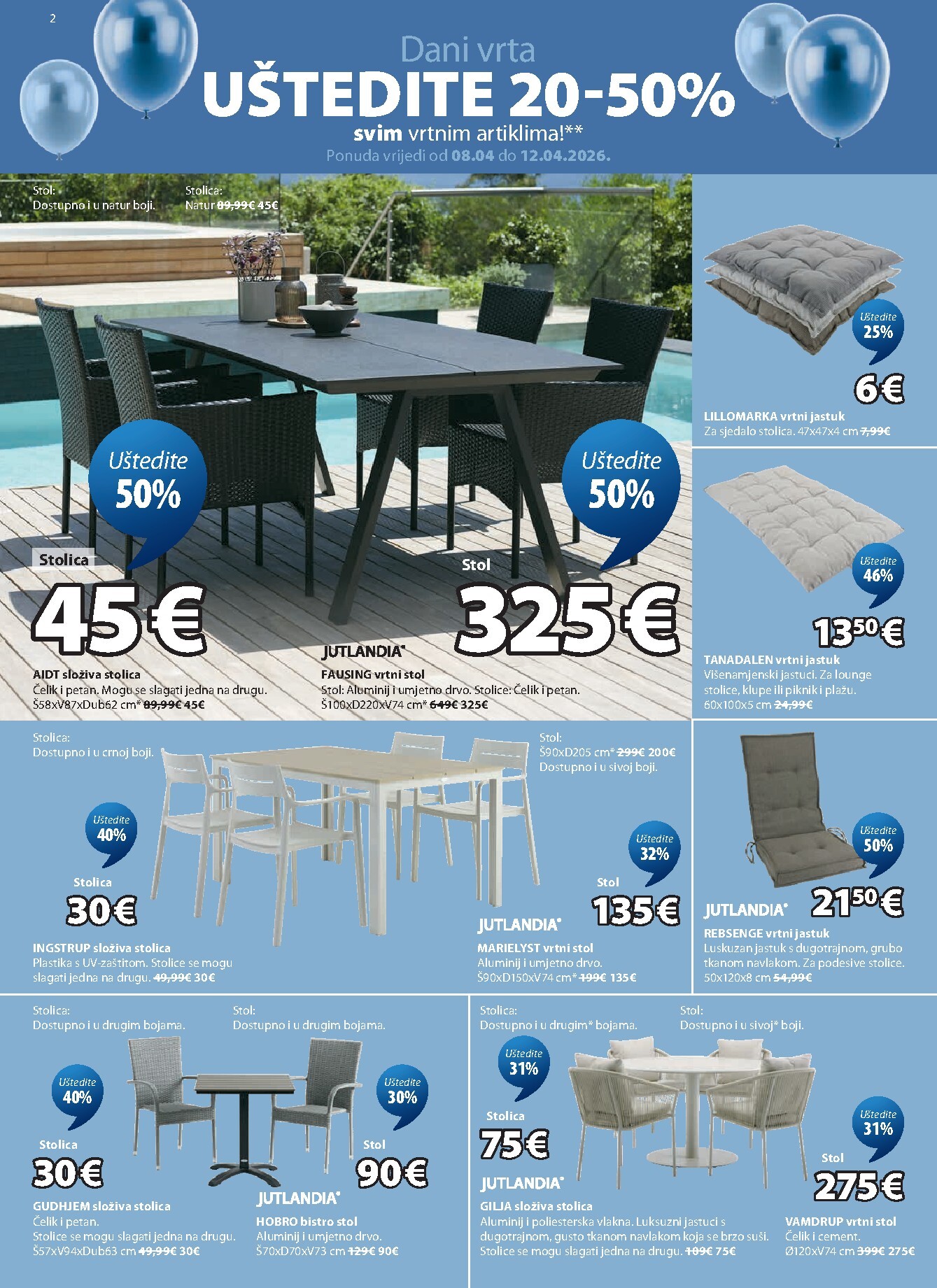 jysk - Aktualni JYSK katalog vrijedi od srijede 08.04.2026 do nedjelje 17.05.2026 - page: 2