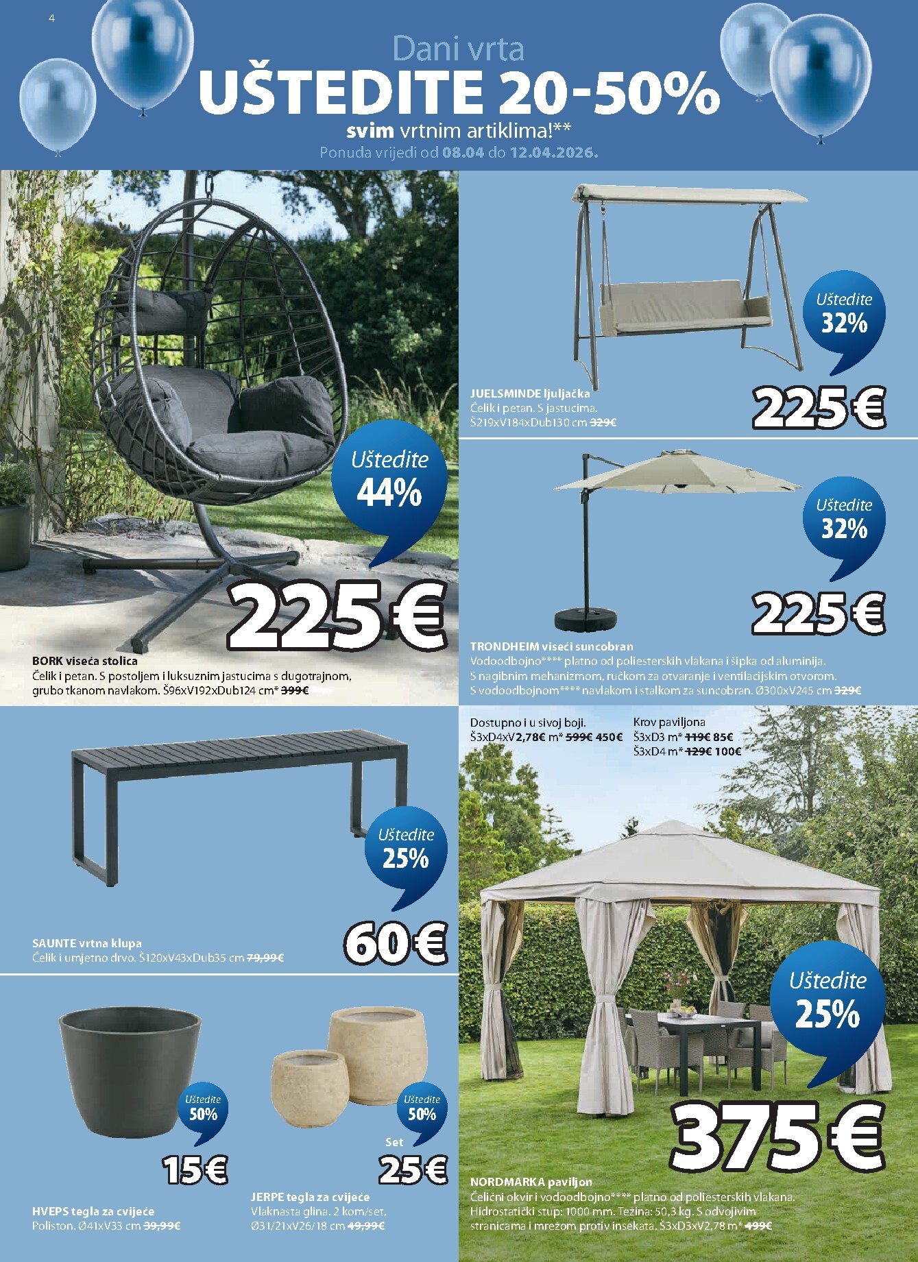 jysk - Aktualni JYSK katalog vrijedi od srijede 08.04.2026 do nedjelje 17.05.2026 - page: 4