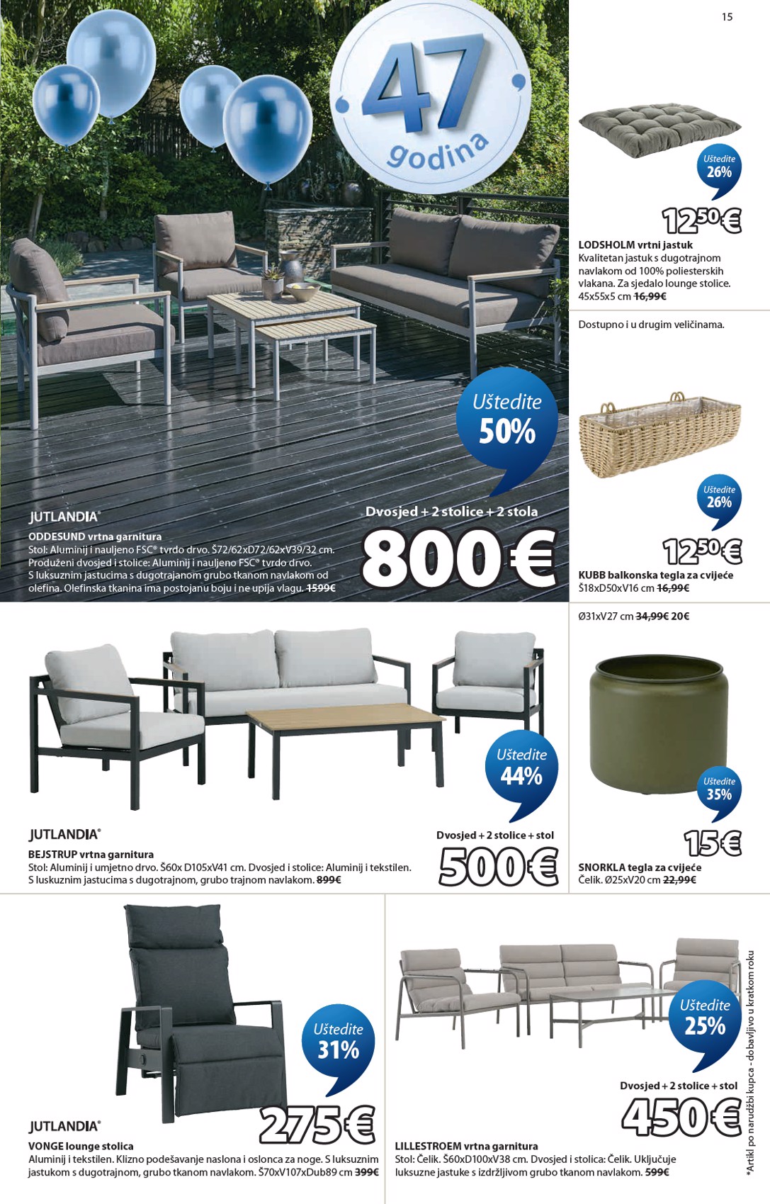 jysk - Aktualni JYSK katalog vrijedi od srijede 15.04.2026 do nedjelje 17.05.2026 - page: 15