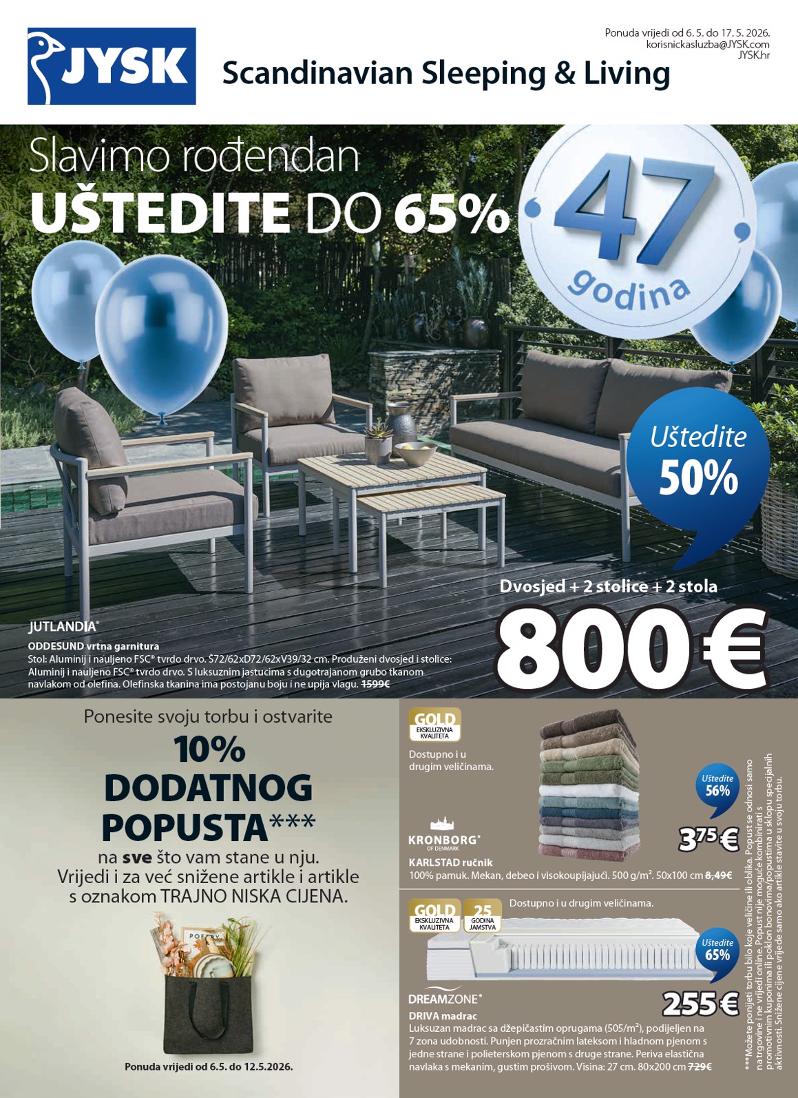 jysk - Aktualni JYSK katalog vrijedi od srijede 06.05.2026 do nedjelje 17.05.2026
