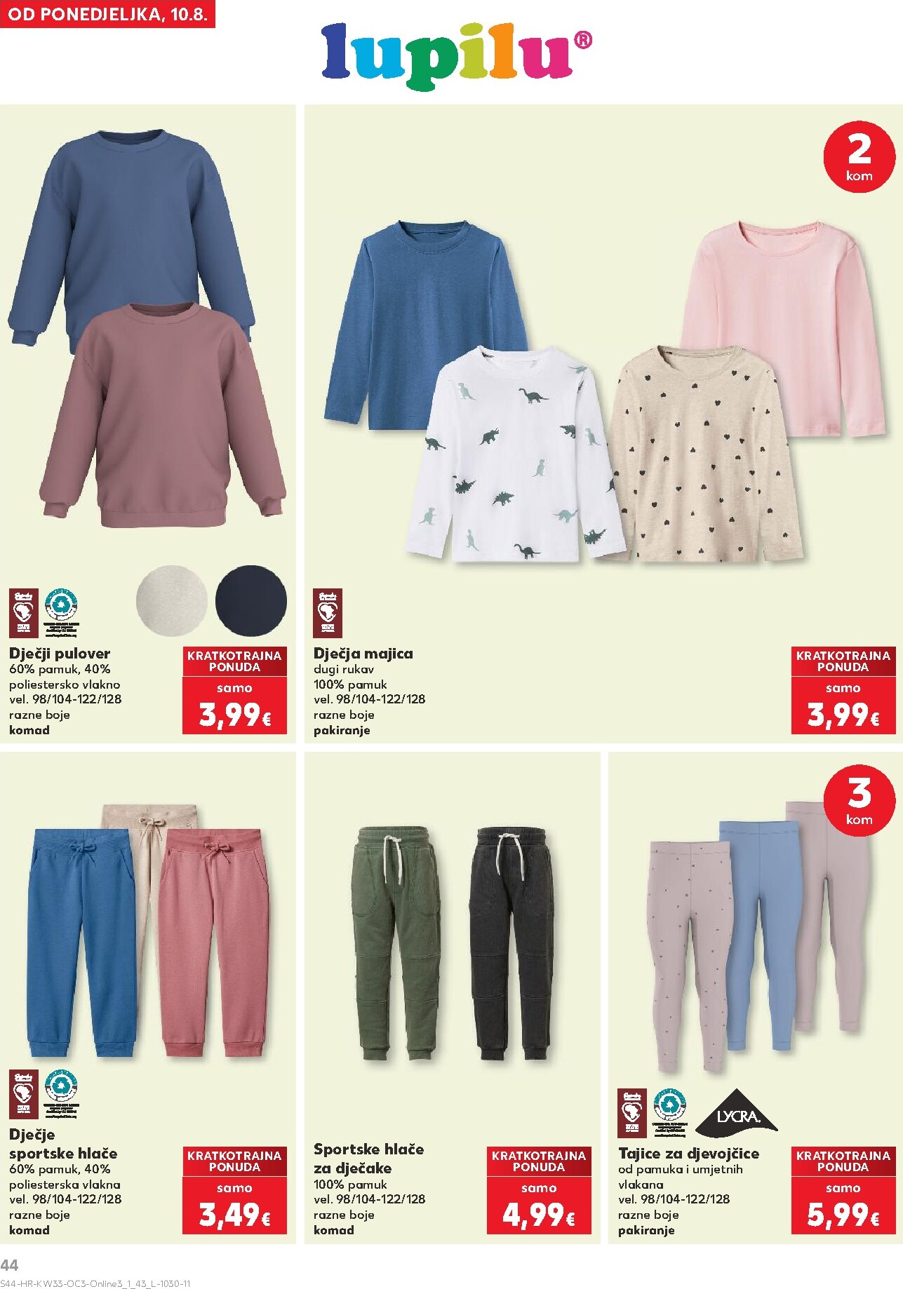 kaufland - Novi Kaufland - Počinje škola katalog od ponedjeljka, 10.08.2026 do nedjelje, 13.09.2026 - page: 44