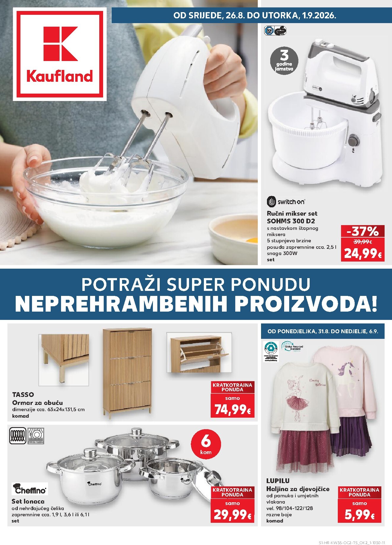 kaufland - Novi Kaufland - Neprehrambenih proizvoda katalog od srijede, 26.08.2026 do utorka, 01.09.2026