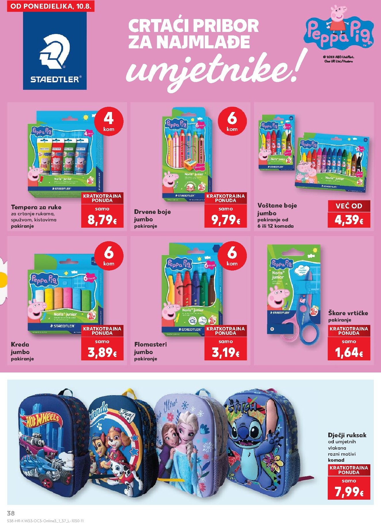 kaufland - Aktualni katalog Kaufland - Počinje škola od ponedjeljka, 10.08.2026 do nedjelje, 13.09.2026 - page: 38