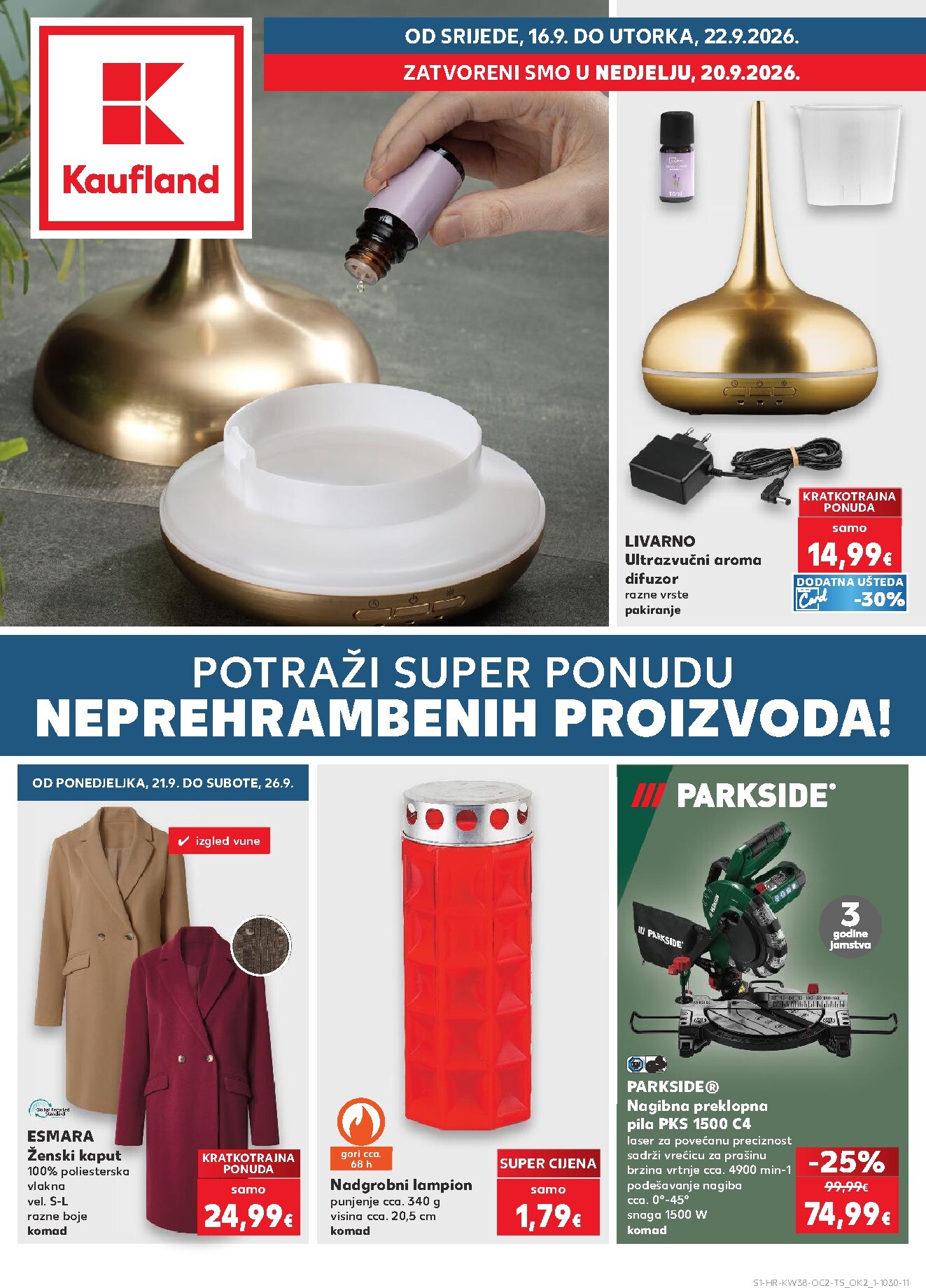 kaufland - Novi Kaufland - Neprehrambenih proizvoda katalog od srijede, 16.09.2026 do utorka, 22.09.2026 - page: 1