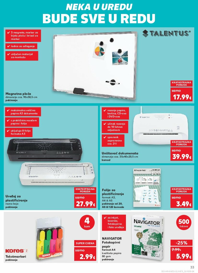 kaufland - Prelistajte katalog Kaufland - Sve za školu od A do Ž, vrijedi od 11.08. do 14.09. - page: 33