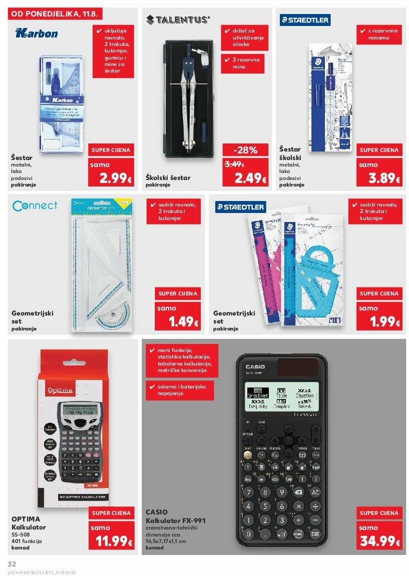 kaufland - Prelistajte katalog Kaufland - Sve za školu od A do Ž, vrijedi od 11.08. do 14.09. - page: 32