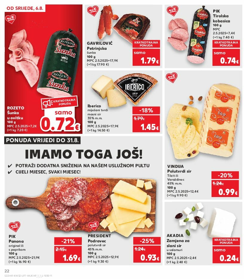kaufland - Prelistajte katalog Kaufland, vrijedi od 06.08. do 12.08. - page: 22