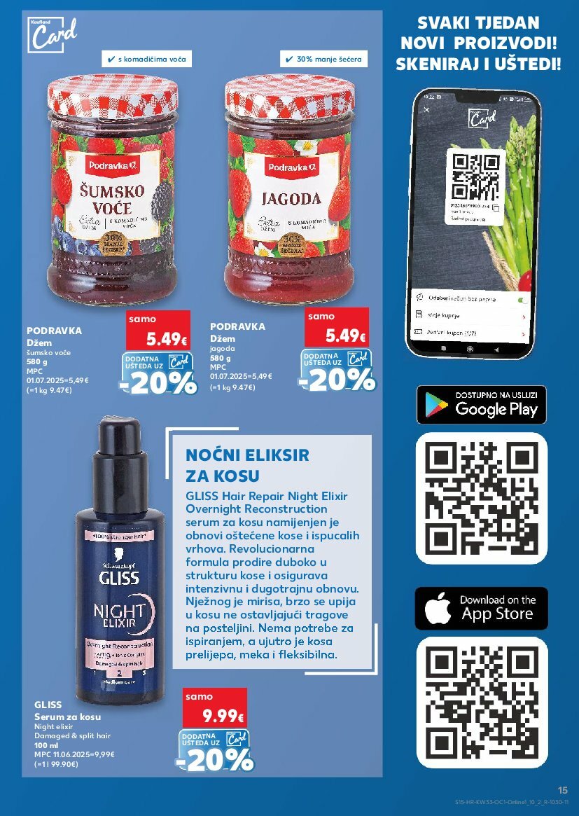 kaufland - Prelistajte katalog Kaufland - Želiš još bogatiju ponudu, vrijedi od 13.08. do 19.08. - page: 15