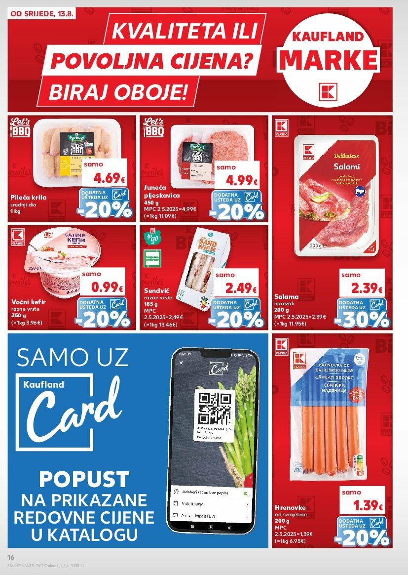 kaufland - Prelistajte katalog Kaufland - Želiš još bogatiju ponudu, vrijedi od 13.08. do 19.08. - page: 16