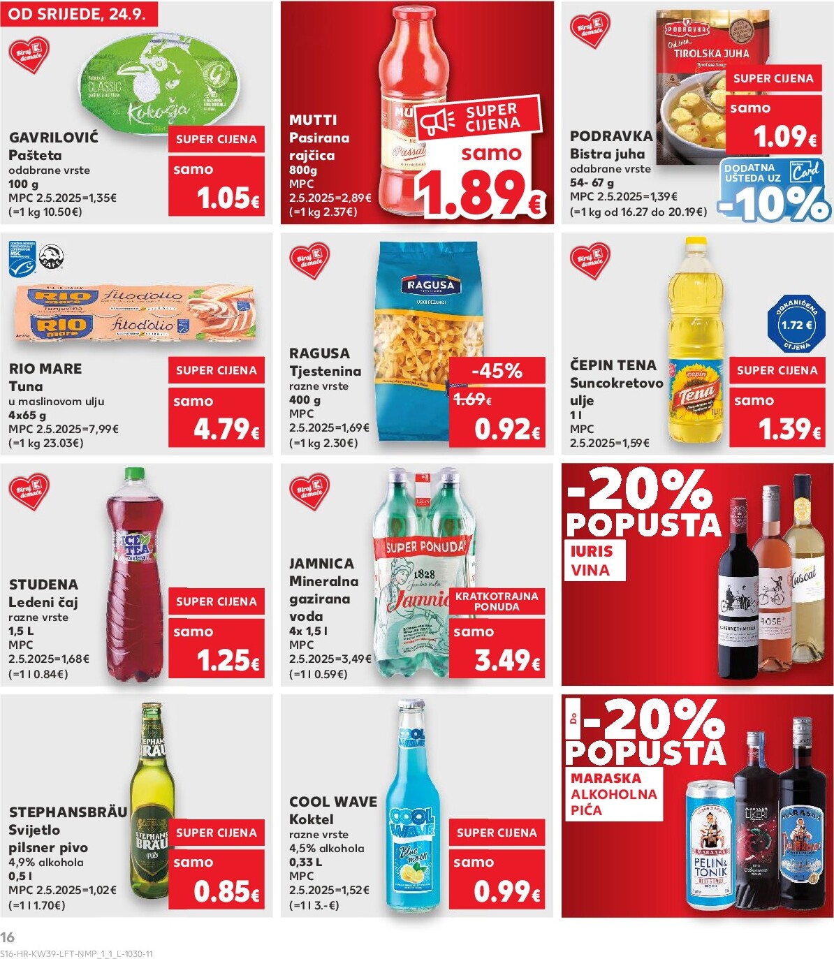 kaufland - Prelistajte katalog Kaufland, vrijedi od 24.09. do 30.09. - page: 16
