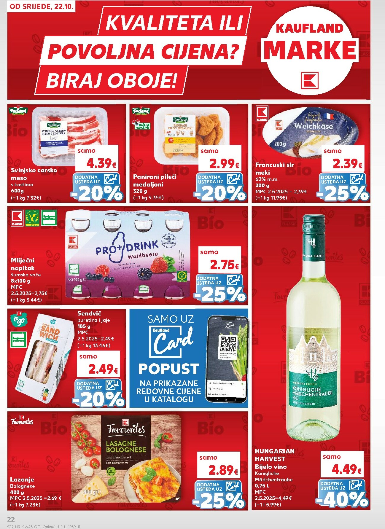 kaufland - Prelistajte katalog Kaufland - Želiš još bogatiju ponudu, vrijedi od 22.10. do 28.10. - page: 22