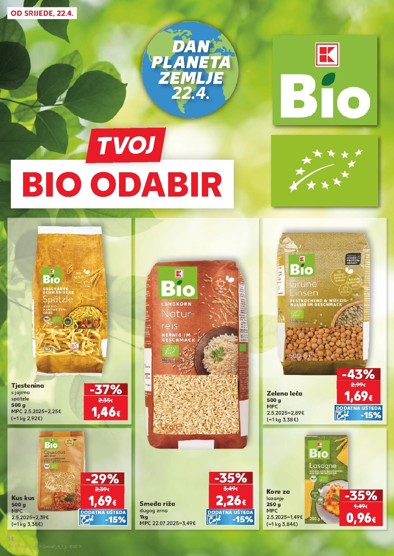 kaufland - Aktualni Kaufland - Želiš još bogatiju ponudu katalog vrijedi od srijede 22.04.2026 do utorka 28.04.2026 - page: 14